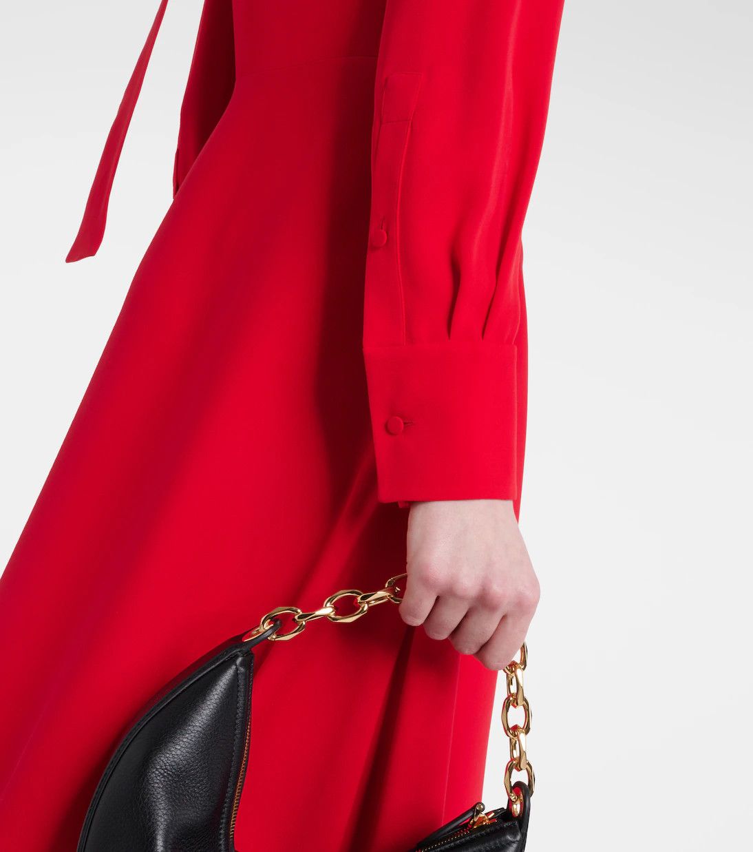 Valentino o1y0226 Midi Dress in Red Size S / US 4 / IT 40 - 5 Thumbnail