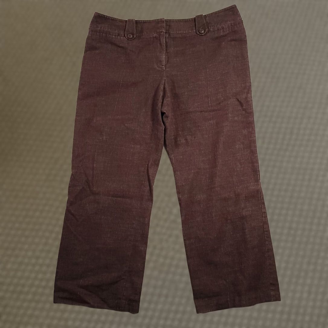 Vintage AGB Dress Pants Women's 16 Brown Wide Leg Stretch Size 38" / US 16 / IT 52 - 1 Thumbnail