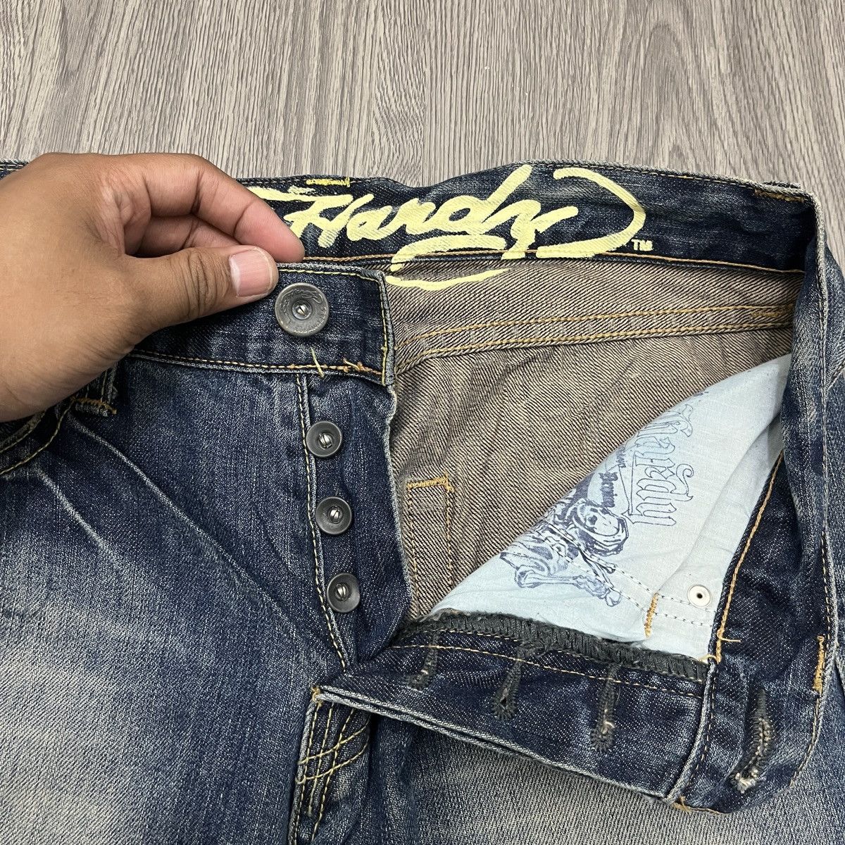 Ed Hardy 2000s Embroidery Jeans Ed Hardy Back Print 🟥 Size US 30 / EU 46 - 10 Thumbnail