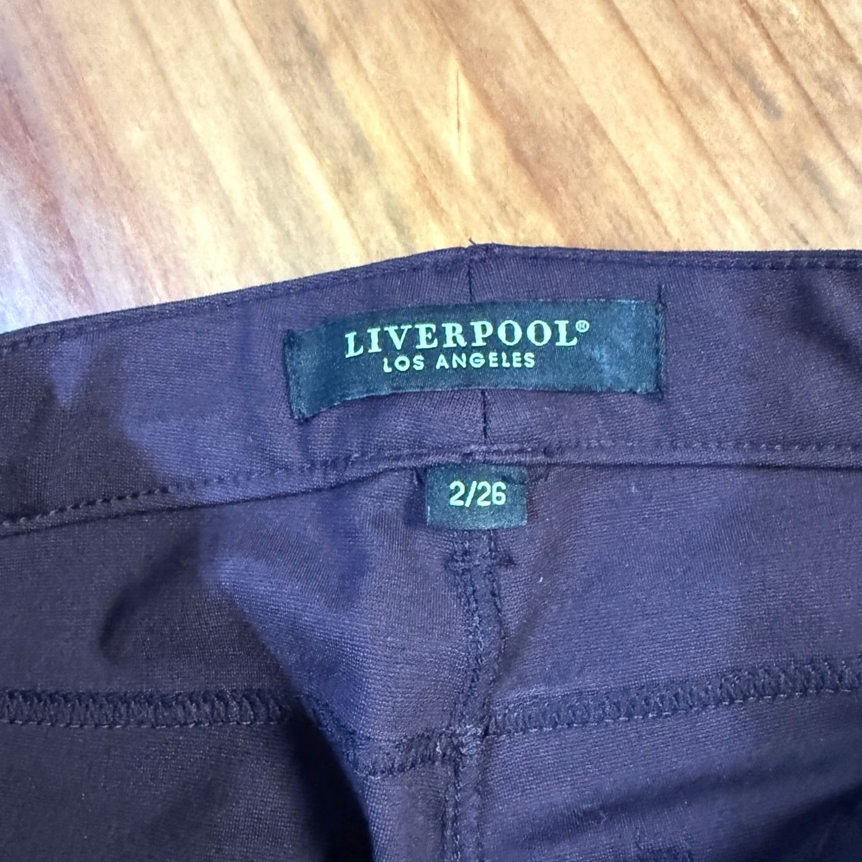 Vintage Liverpool Skinny Purple Knit Stretch Slim Fit Pants for Women 2 - Womens Size 28" / US 6 / IT 42 - 5 Thumbnail