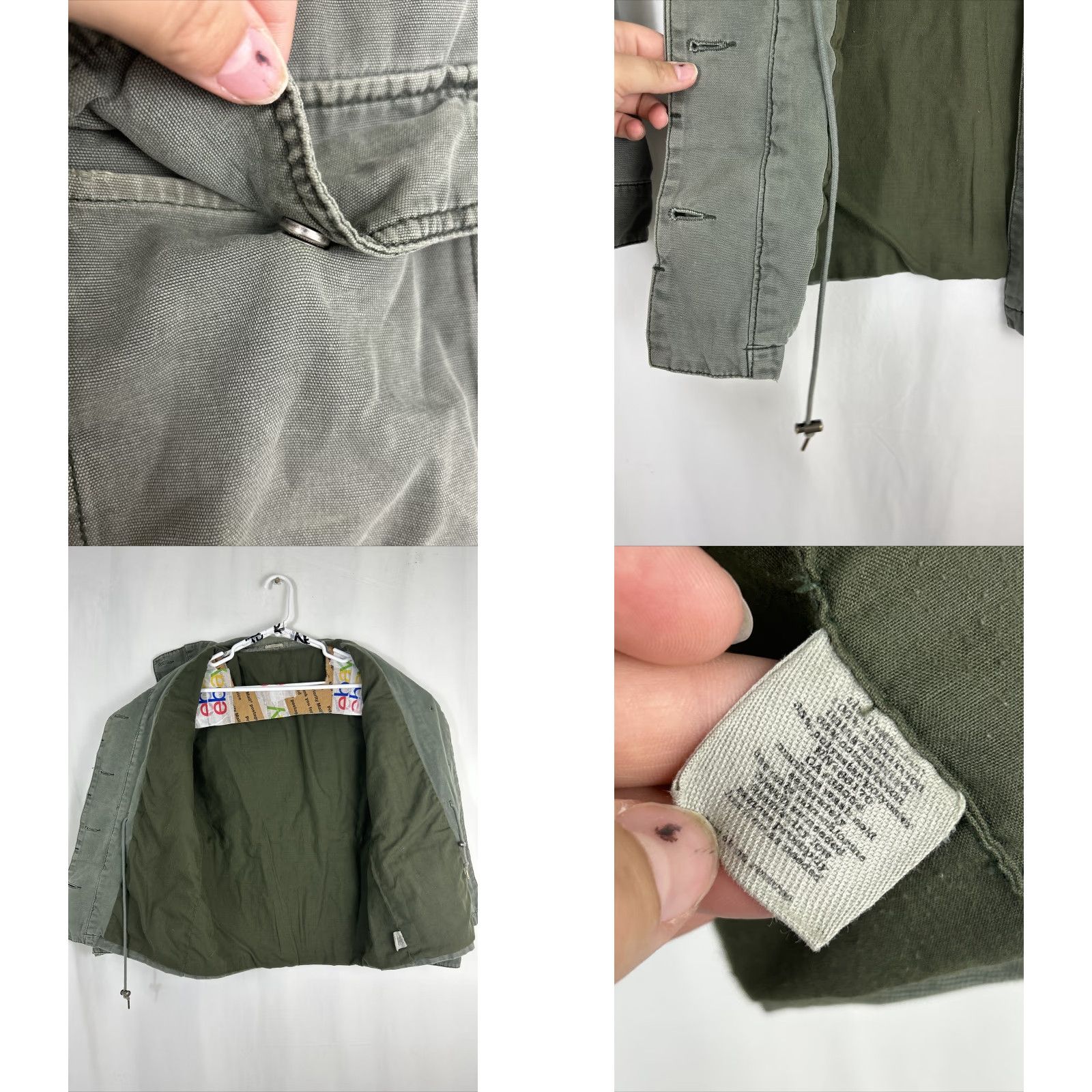 Vintage Ecote Women Field Jacket Military Green Itili Long Sleeve Cotton Button Down S Jacket Womens Army Style Pockets Size S / US 4 / IT 40 - 8 Thumbnail
