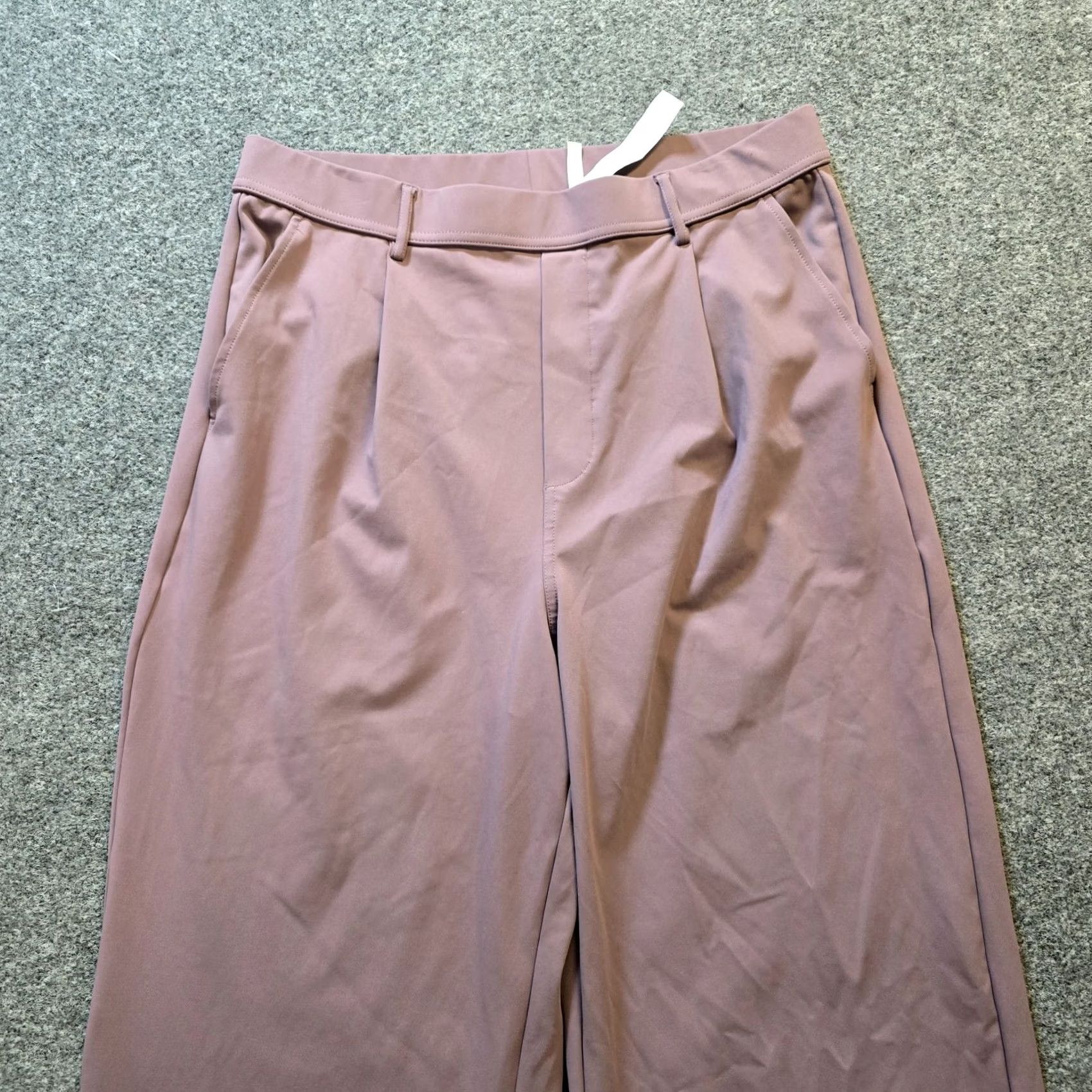 Vintage Halara Pants Womens Large Purple Pleated Plicated Wide-Leg Stretch Casual Career Dress Pants Size 36" / US 14 / IT 50 - 2 Thumbnail