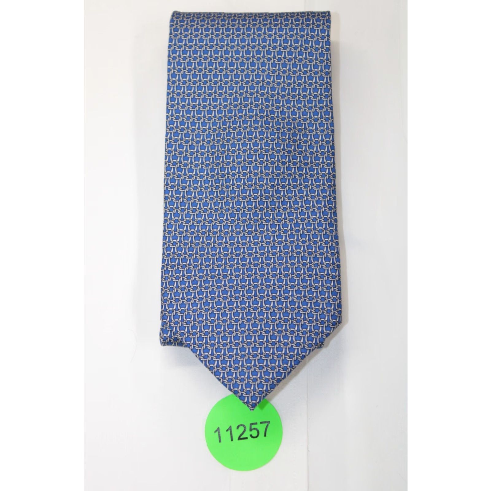 Jos. A. Bank Jos A Bank Chain Mail Necktie Tie 100% Silk Blue Men's Stylish Luxury Preppy Classic Tie Size ONE SIZE - 6 Thumbnail