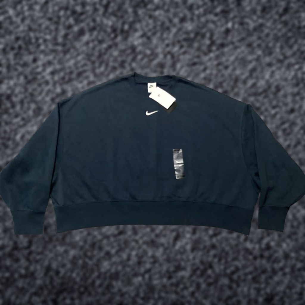 Nike Nike Sweatshirt Womens XL Blue Oversized Fleece Pullover Swoosh Logo DQ5615-478 Size XL / US 12-14 / IT 48-50 - 1 Thumbnail