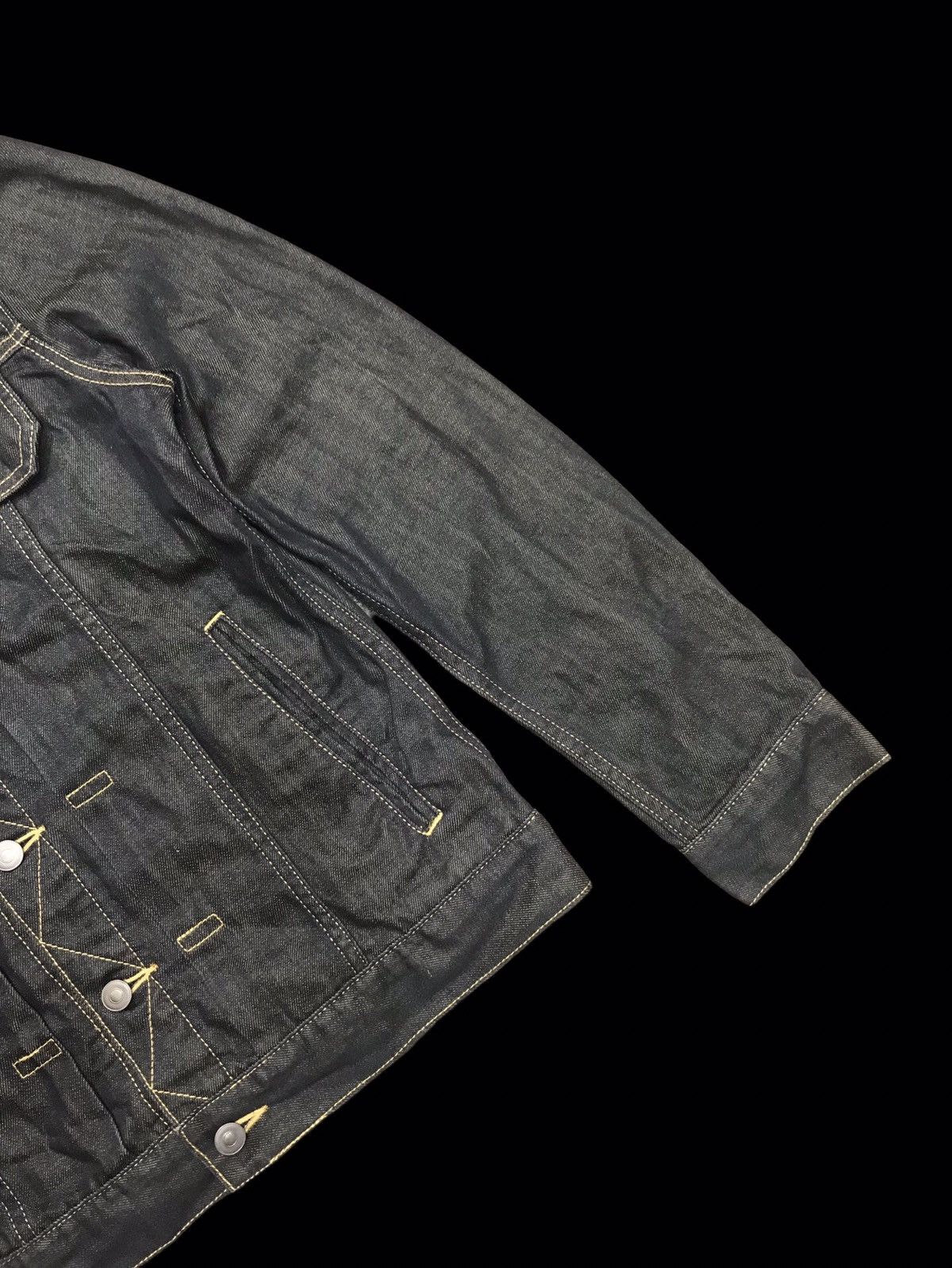 Japanese Brand 💥ARCHIVAL💥EDIFICE MUDWASH DENIM TRUCKER F201 Size US XS / EU 42 / 0 - 8 Thumbnail