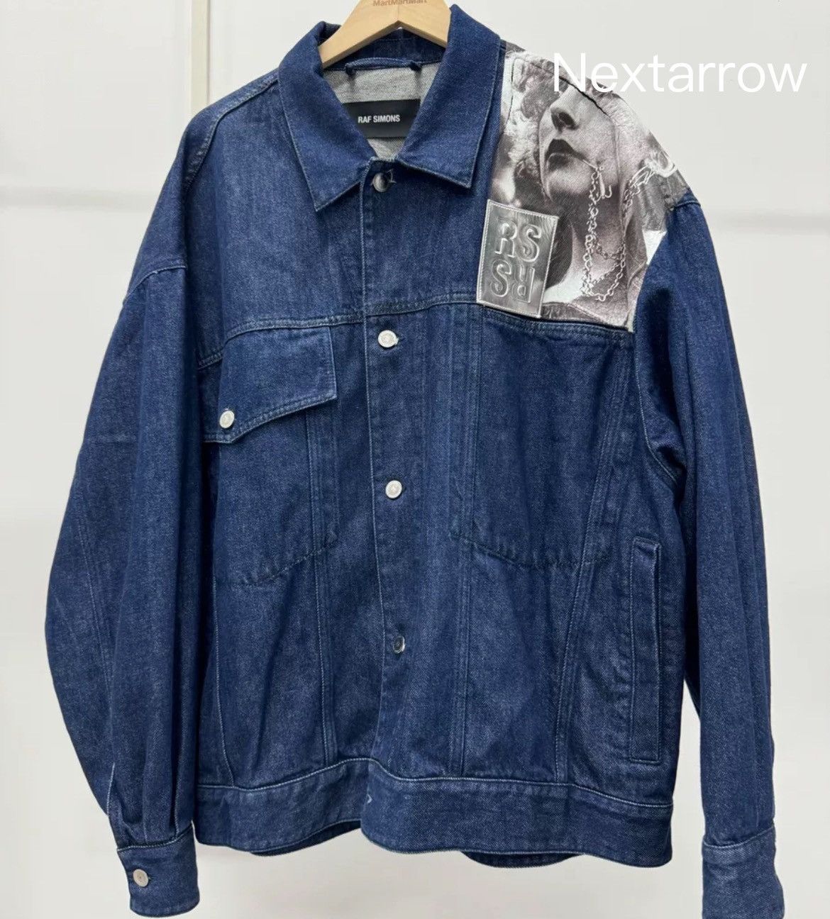 Raf Simons RAF SIMONS 19ss portrait denim blue denim jacket | Grailed