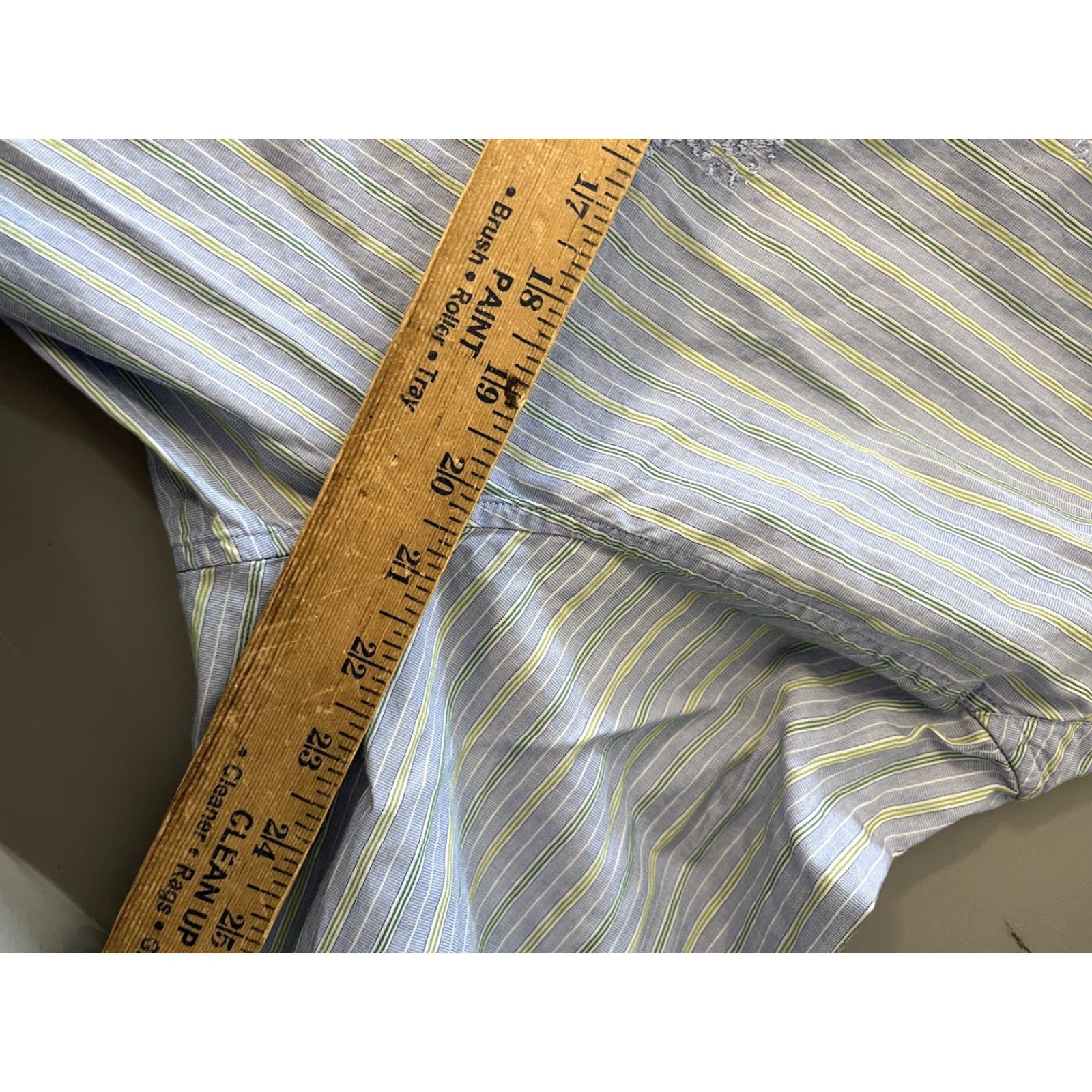 Guess GUESS Button-Up Shirt Blue Green Striped Multicolor Pockets XXL Men’s Casual Slim Cotton Blend Knit Button-Down Shirt Size US XXL / EU 58 / 5 - 5 Thumbnail