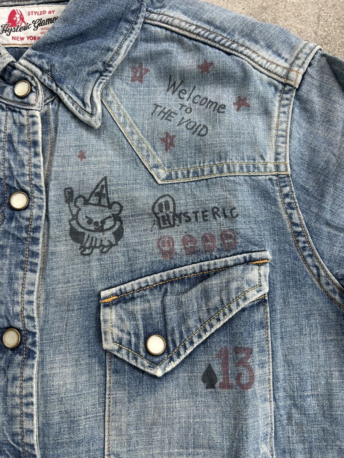 Hysteric Glamour Hysteric Glamour Denim Western Shirt Size S / US 4 / IT 40 - 3 Thumbnail