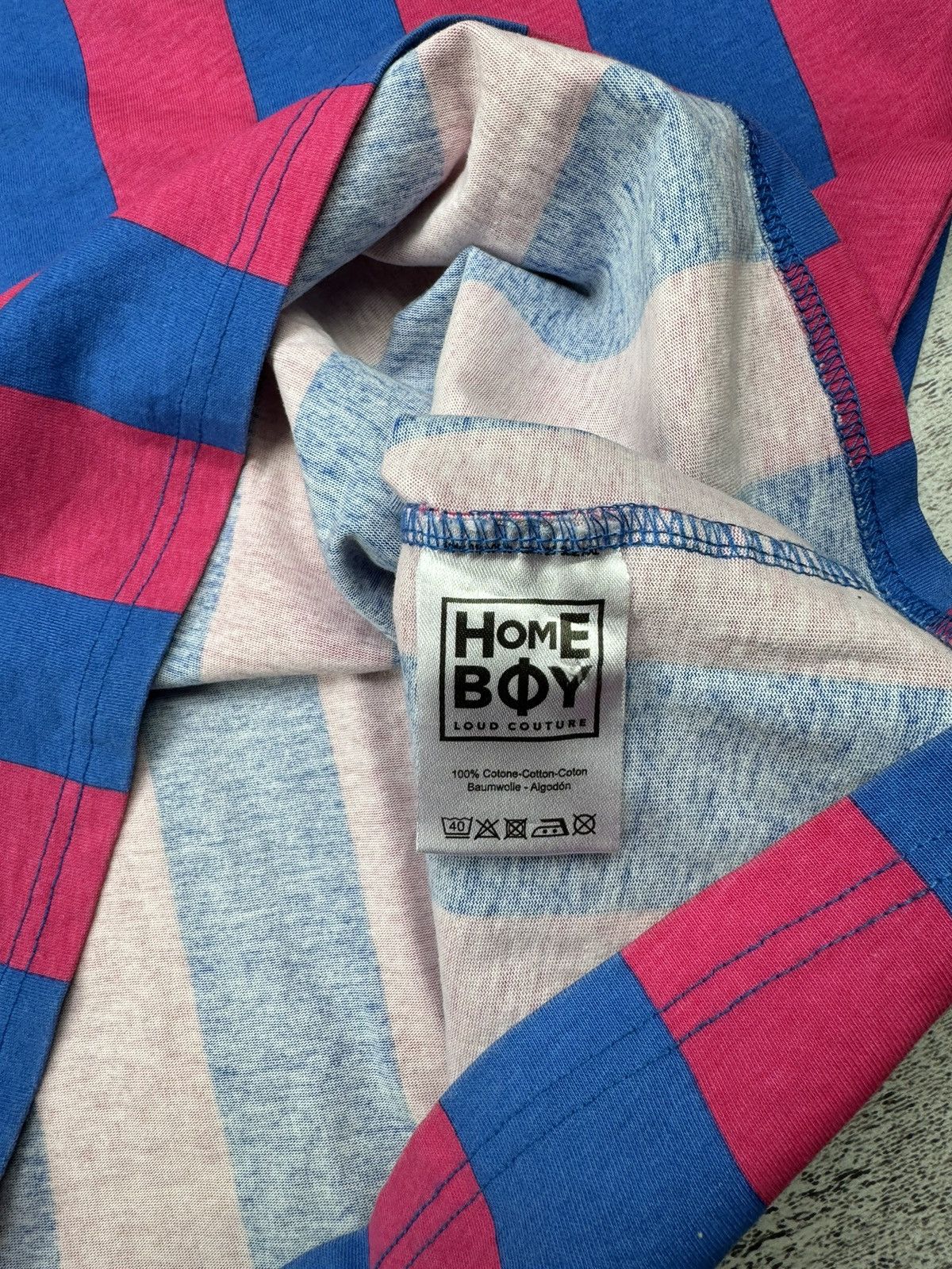 HOMME BOY CO. Vintage Very Rare Striped Polo Home Boy Loud Couture T Shirt Size US XXL / EU 58 / 5 - 11 Thumbnail