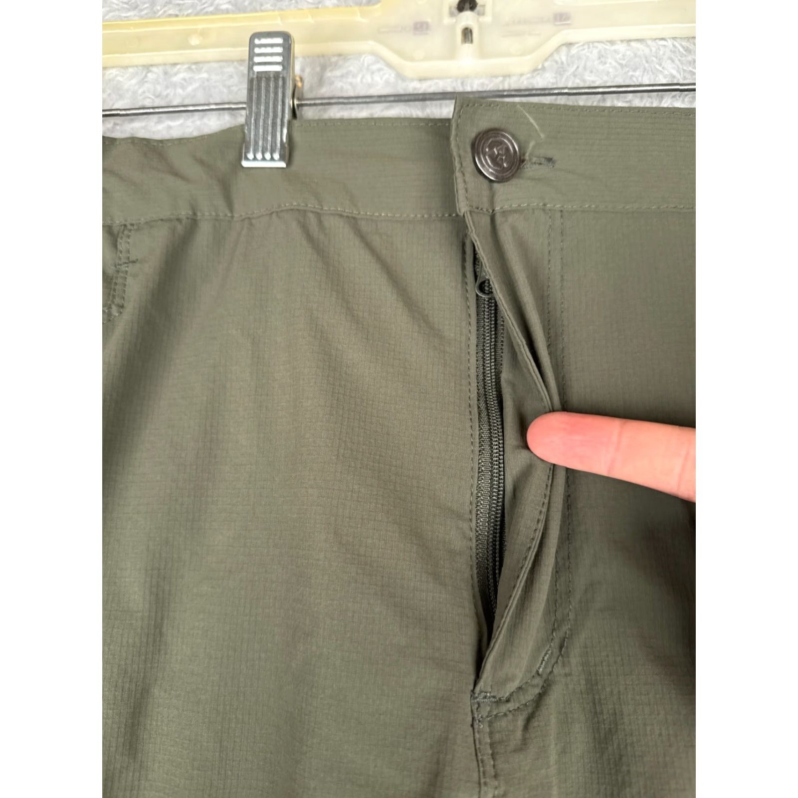 Vintage Tactical Pants Men 33 Green Straight Leg Nylon Rip Stop Cargo Pockets Hiking 33x31 Pants Size US 33 - 5 Thumbnail