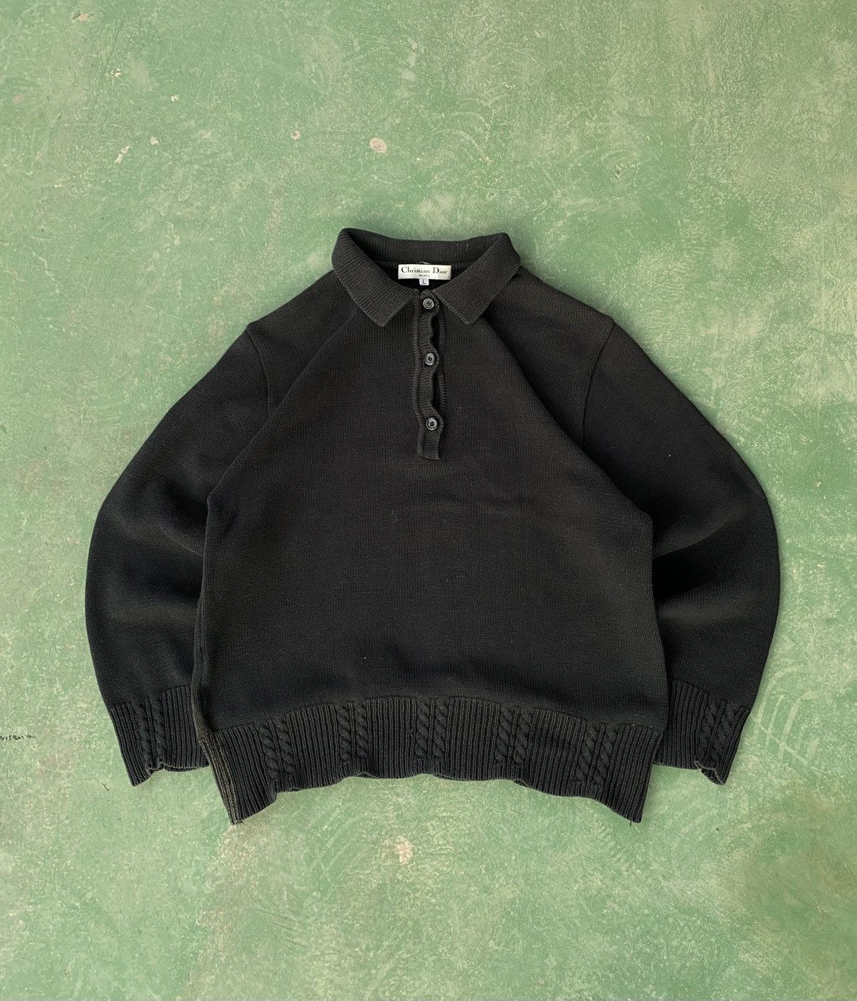 Christian Dior Monsieur 1980s - Christian Dior Sports Polo Logo Embroidered Knit Size US M / EU 48-50 / 2 - 2 Thumbnail