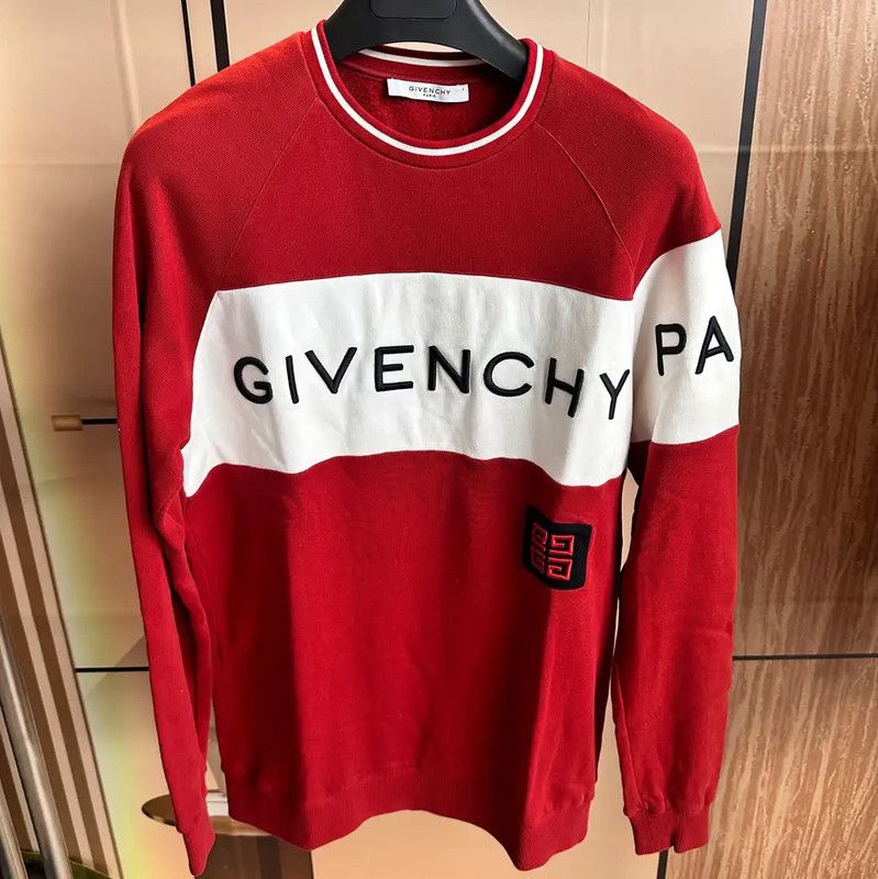 Givenchy Givenchy Red Cotton Men's Sweatshirt 0089 Size US S / EU 44-46 / 1 - 1 Thumbnail