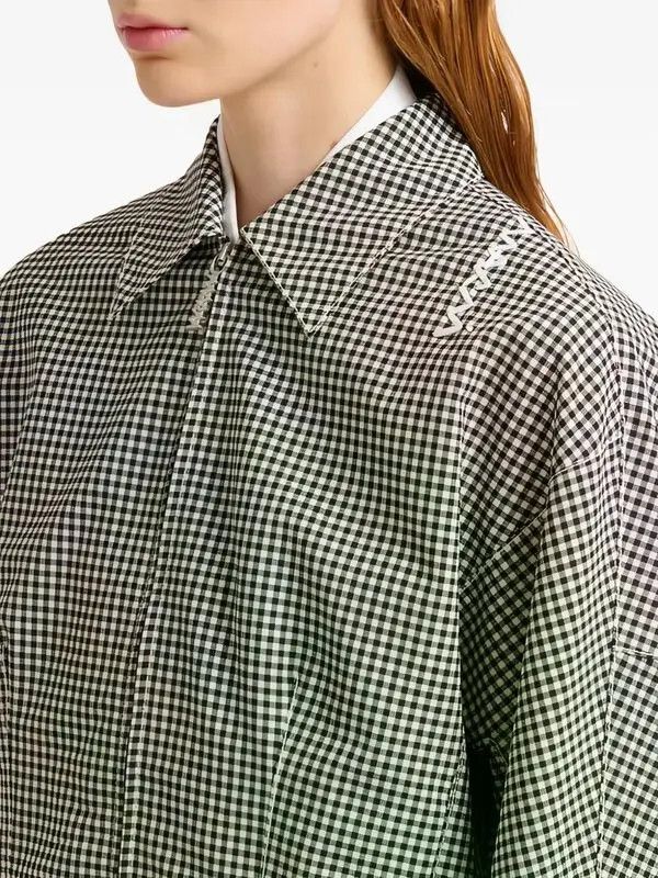 Marni o1w1db10326 Checked Zip-Up Jacket in Black Size L / US 10 / IT 46 - 5 Thumbnail