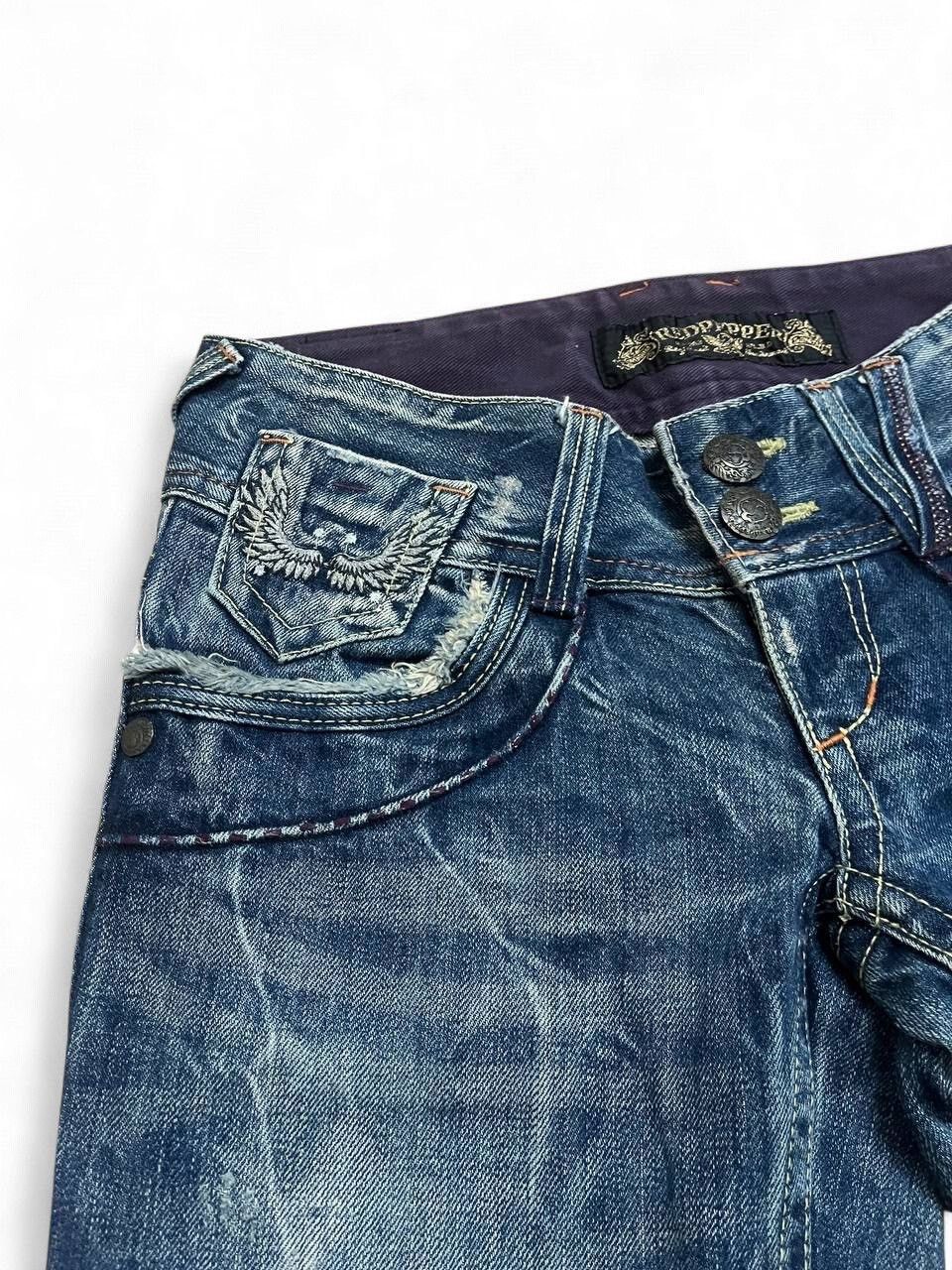 Japanese Brand Flared RedPepper Wings low rise distressed mud rusty bootcut Size US 29 - 9 Thumbnail