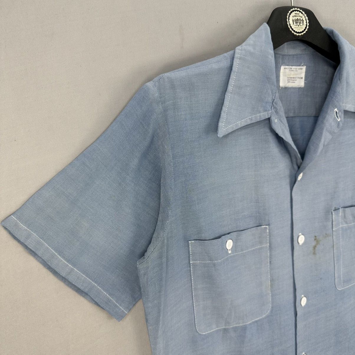 Big Mac Vintage 60s Big Mac Chambray Workwear Shirt Double Pocket Size US S / EU 44-46 / 1 - 2 Thumbnail