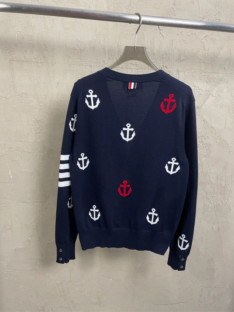 Thom Browne Thom Browne Dark blue full print white red anchor four-stri Size US XS / EU 42 / 0 - 2 Thumbnail
