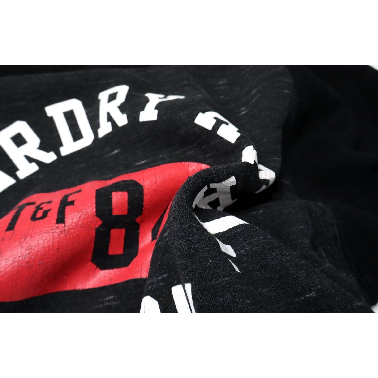 Superdry SUPERDRY Hoodie Men's LARGE Black Kangaroo Pocket Logo Hooded Cotton Blend Size US L / EU 52-54 / 3 - 6 Thumbnail