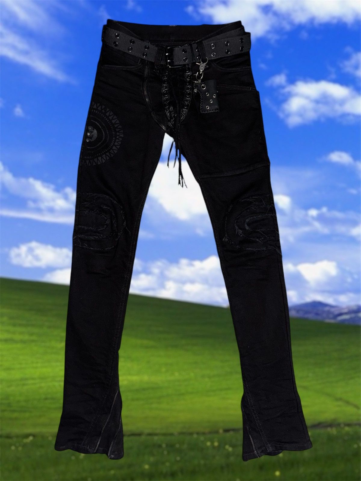 IFSIXWASNINE LACE UP BLACK DENIM 29