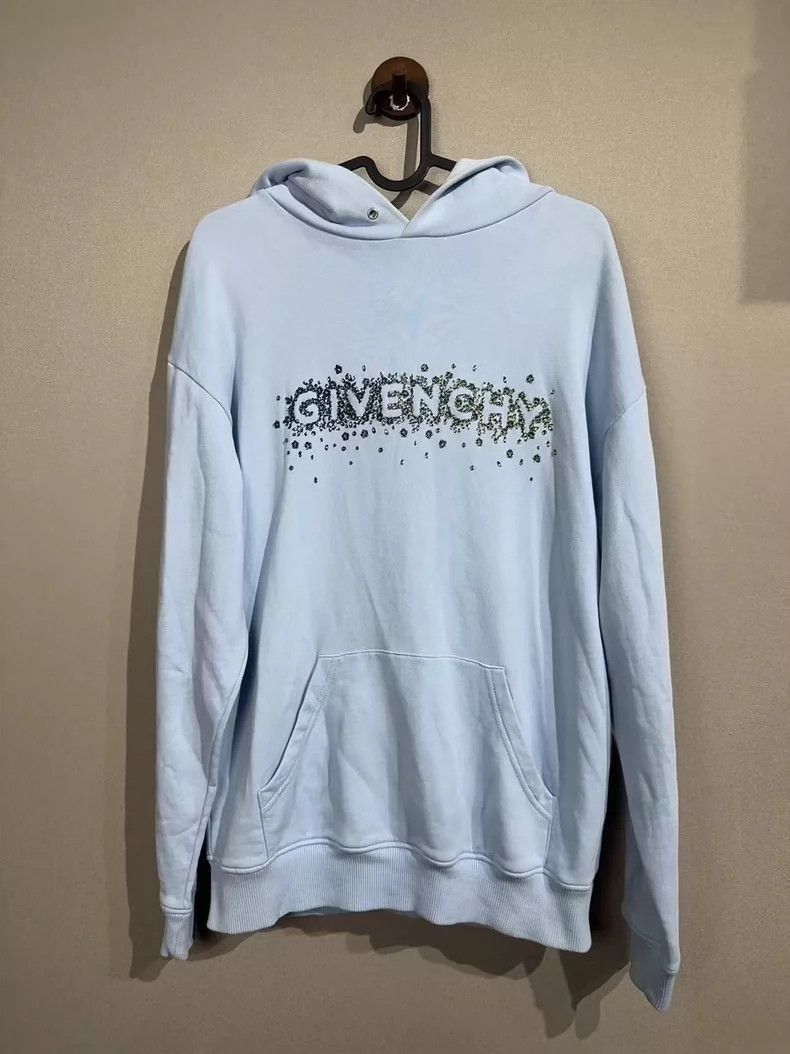 Givenchy Givenchy Crystal Logo Hooded Sweatshirt Size US S / EU 44-46 / 1 - 1 Thumbnail