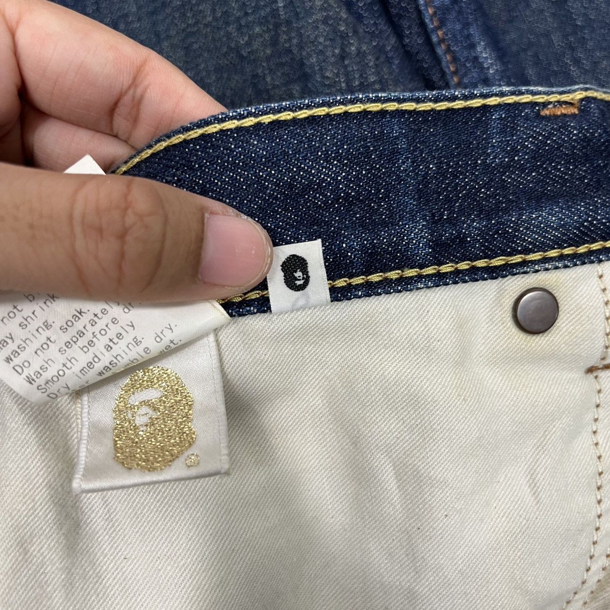Bape Vintage Bathing Ape Bape Denim Jeans Size US 36 / EU 52 - 19 Thumbnail