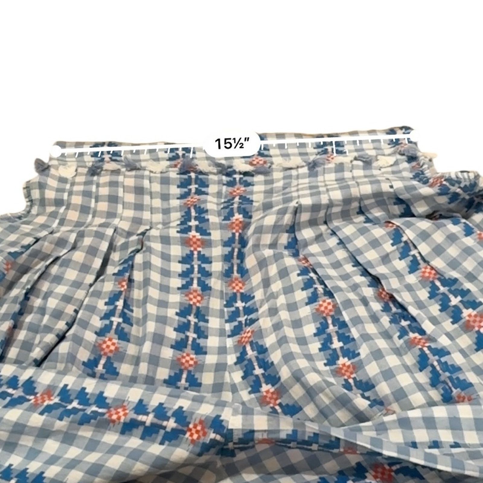 Dodo Bar Or DoDo Bar Or Fernanda Wide Leg Gingham Tassel High Rise Pants Size 31" - 10 Thumbnail