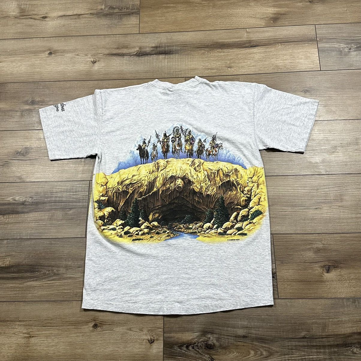 Habitat Vintage 90s Native American Single Stitch Wrap Around Tee Size US L / EU 52-54 / 3 - 7 Thumbnail