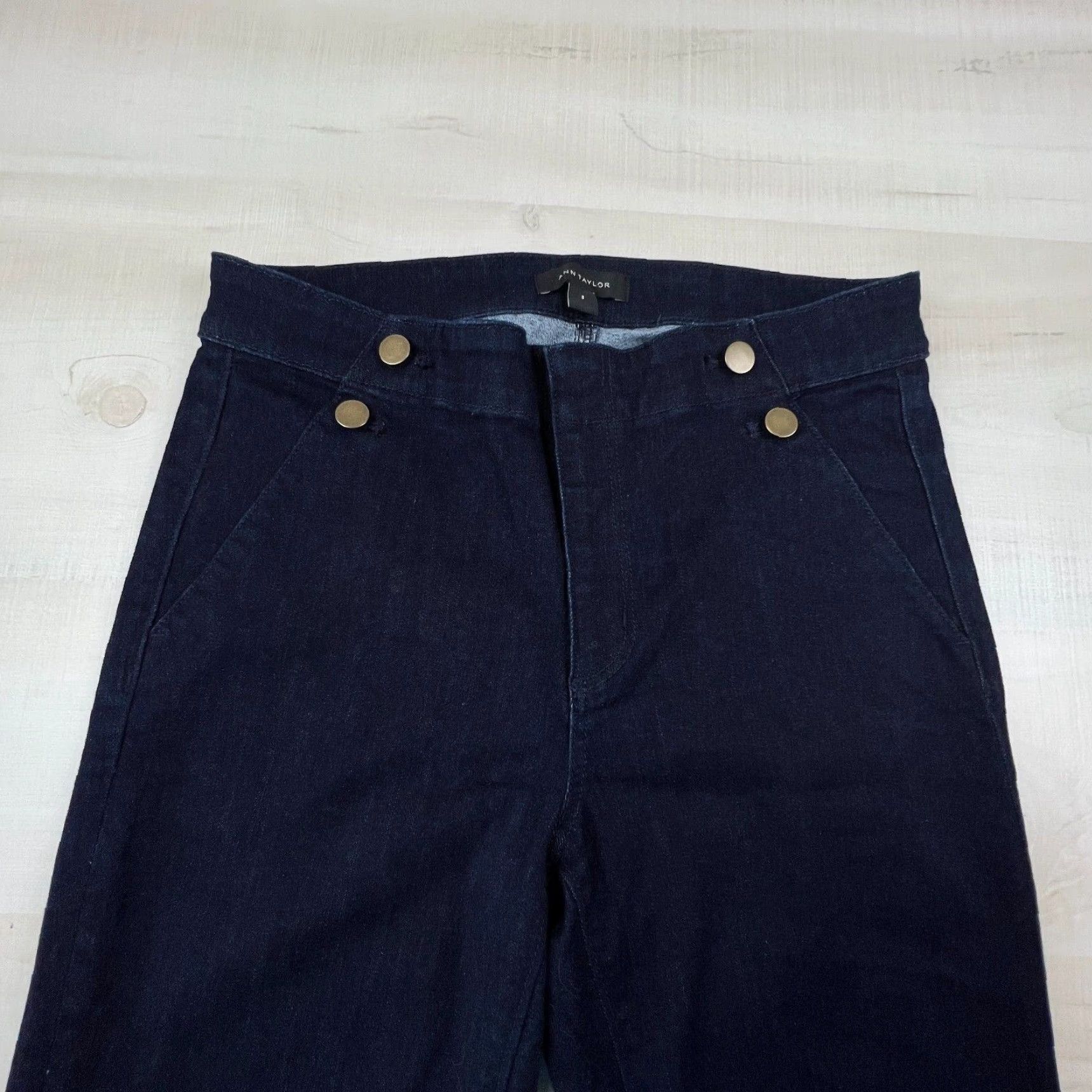 Ann Taylor Ann Taylor Womens Dark Blue Skinny Jeans Mid Rise Stretch Size 8 Size 30" / US 8 / IT 44 - 2 Thumbnail