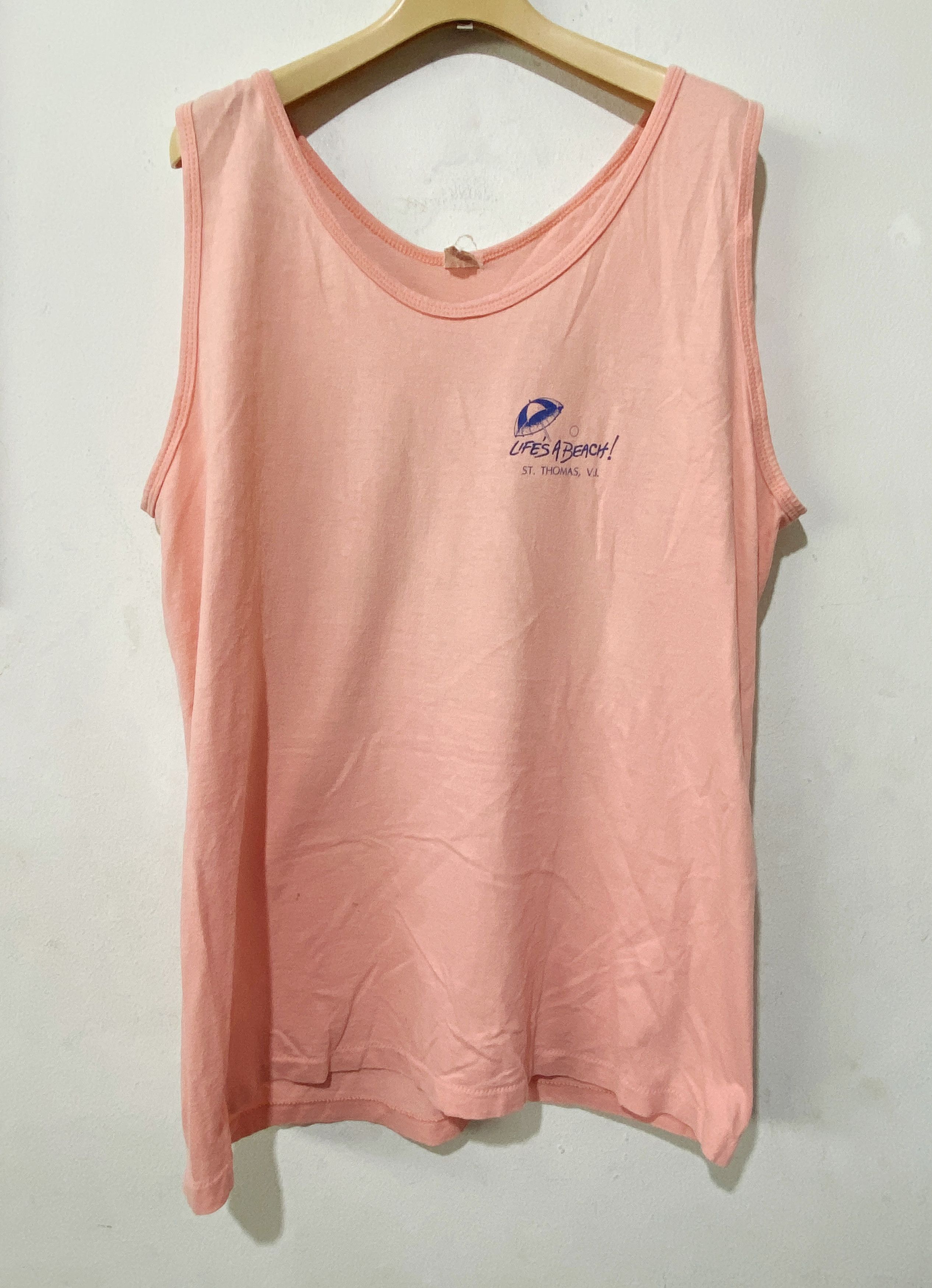 Vintage Vintage 80s Life's A Beach Tank Top Size US L / EU 52-54 / 3 - 4 Thumbnail