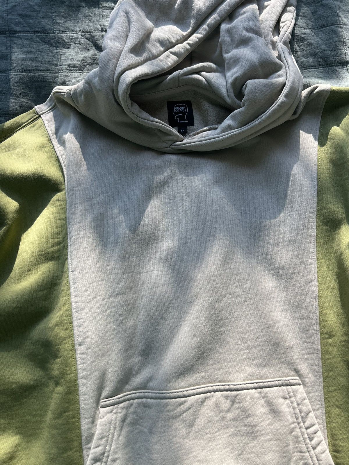 Brain Dead Green and Cream colored Brain Dead mendoza hoodie. Size US L / EU 52-54 / 3 - 3 Thumbnail