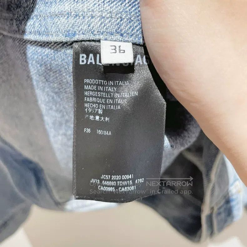 Balenciaga Balenciaga Solid V-Neck Denim Jacket Size XS / US 0-2 / IT 36-38 - 3 Thumbnail