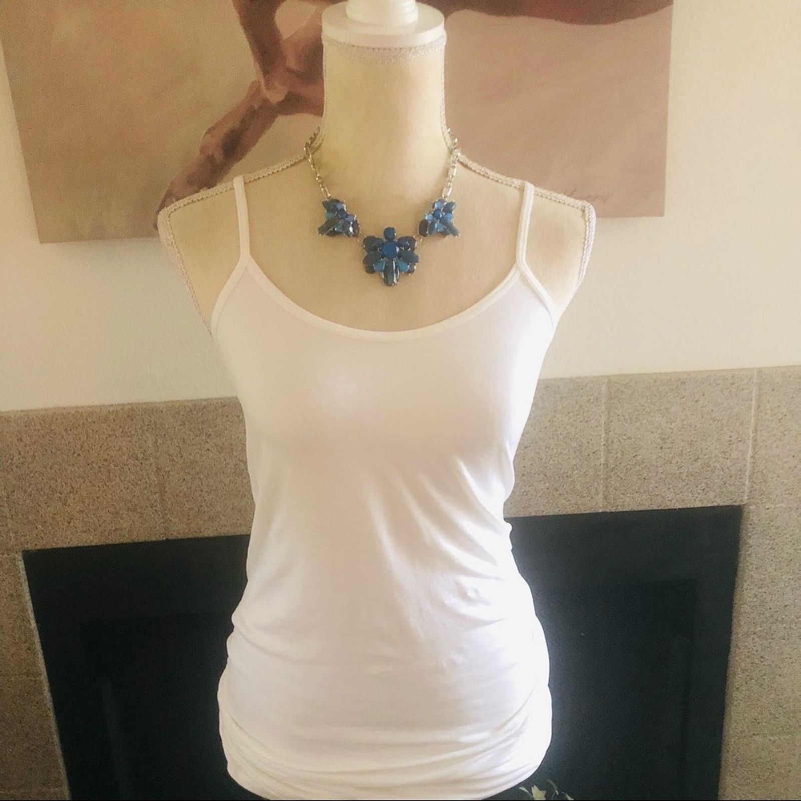 Jewelry Bold faceted blue glass gem link chain necklace Size ONE SIZE - 4 Thumbnail
