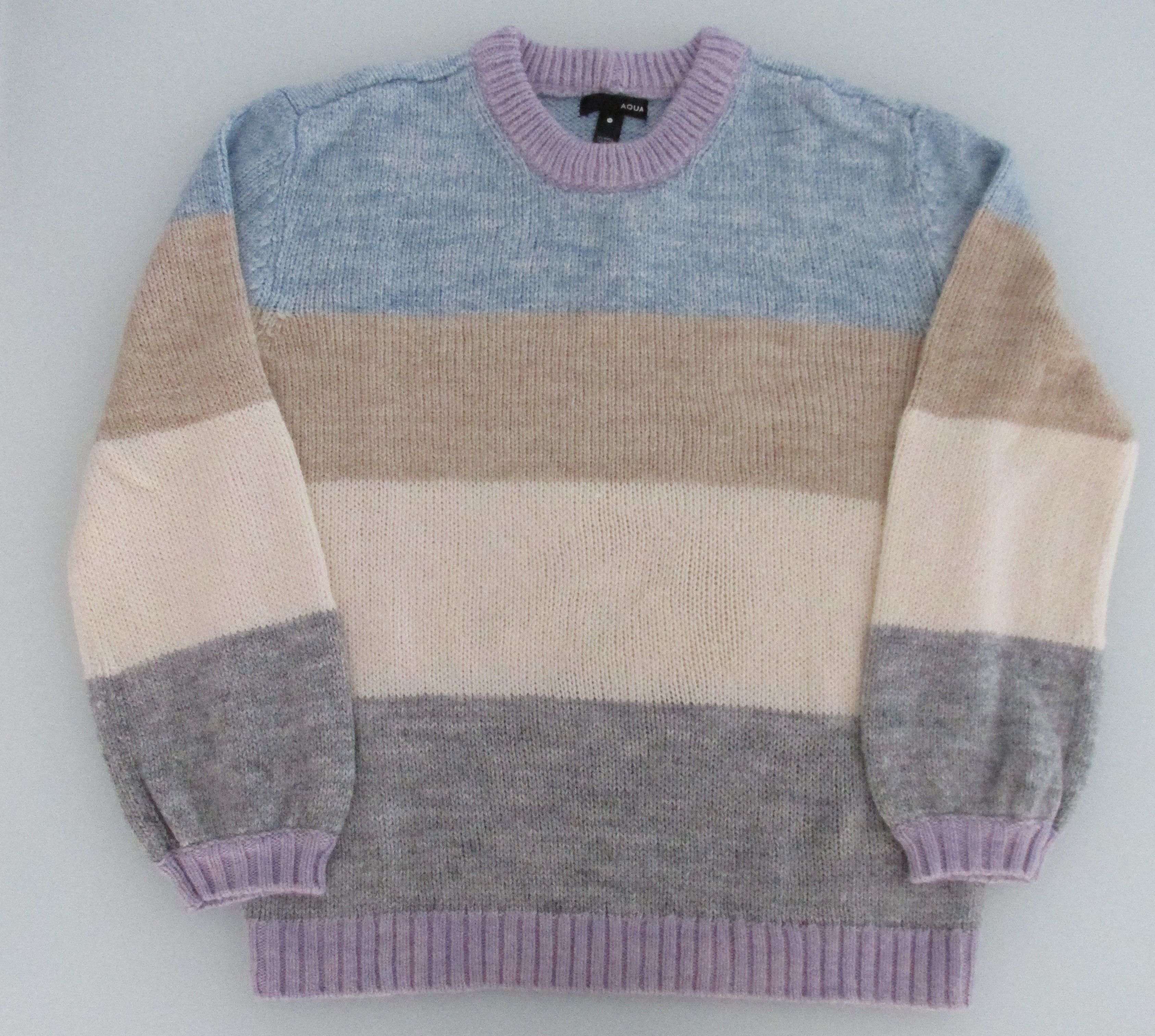AQUA Aqua Bloomingdales (NWT) Color Block Sweater Size Medium Size M / US 6-8 / IT 42-44 - 1 Thumbnail