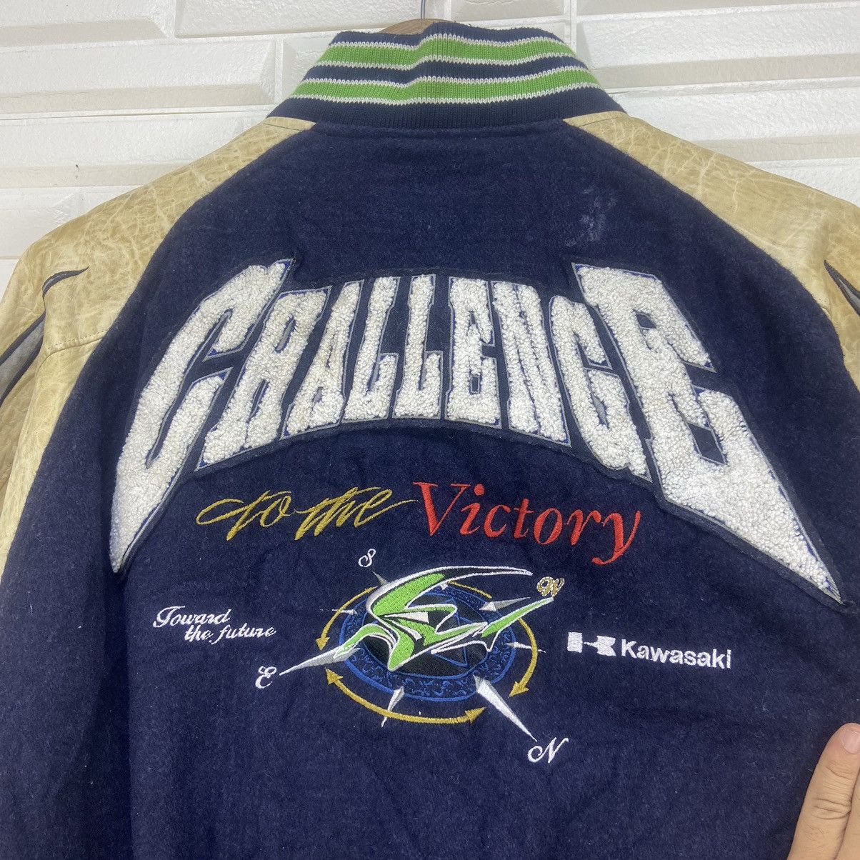 Japanese Brand Team Kawasaki Racing Spirit Challenge Dream Varsity Jacket Size US M / EU 48-50 / 2 - 3 Thumbnail