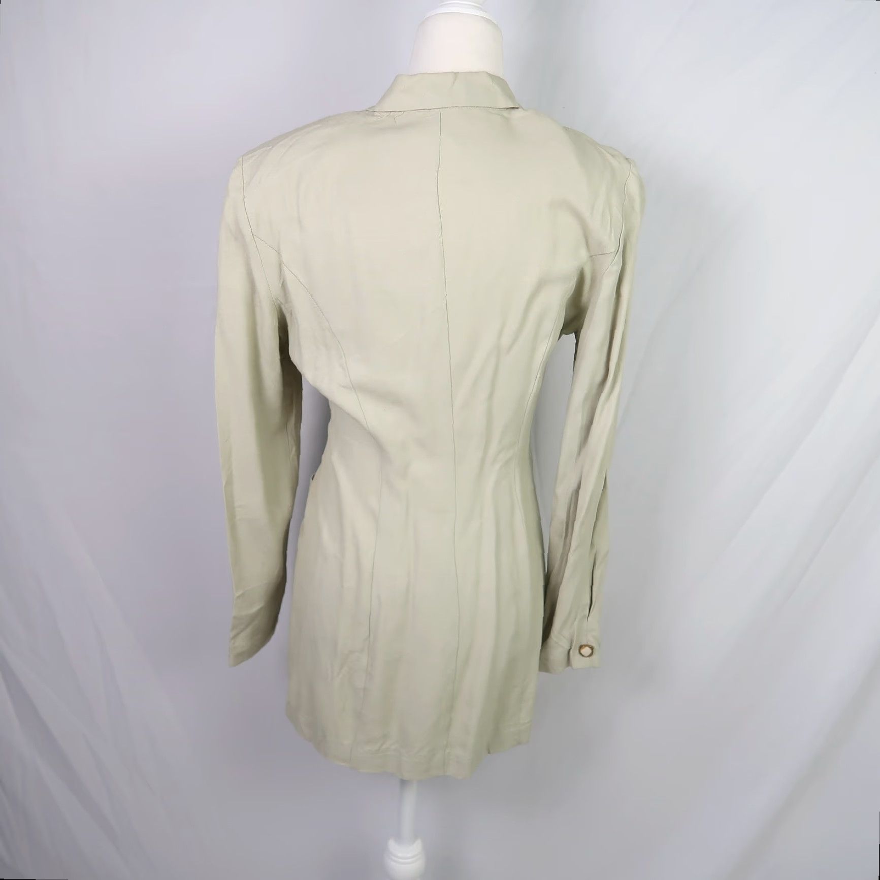 Doublet VINTAGE 90s Pastel Sage Green Double Breasted Blazer Jacket 4 Blazer Mens Womens Size S / US 4 / IT 40 - 4 Thumbnail