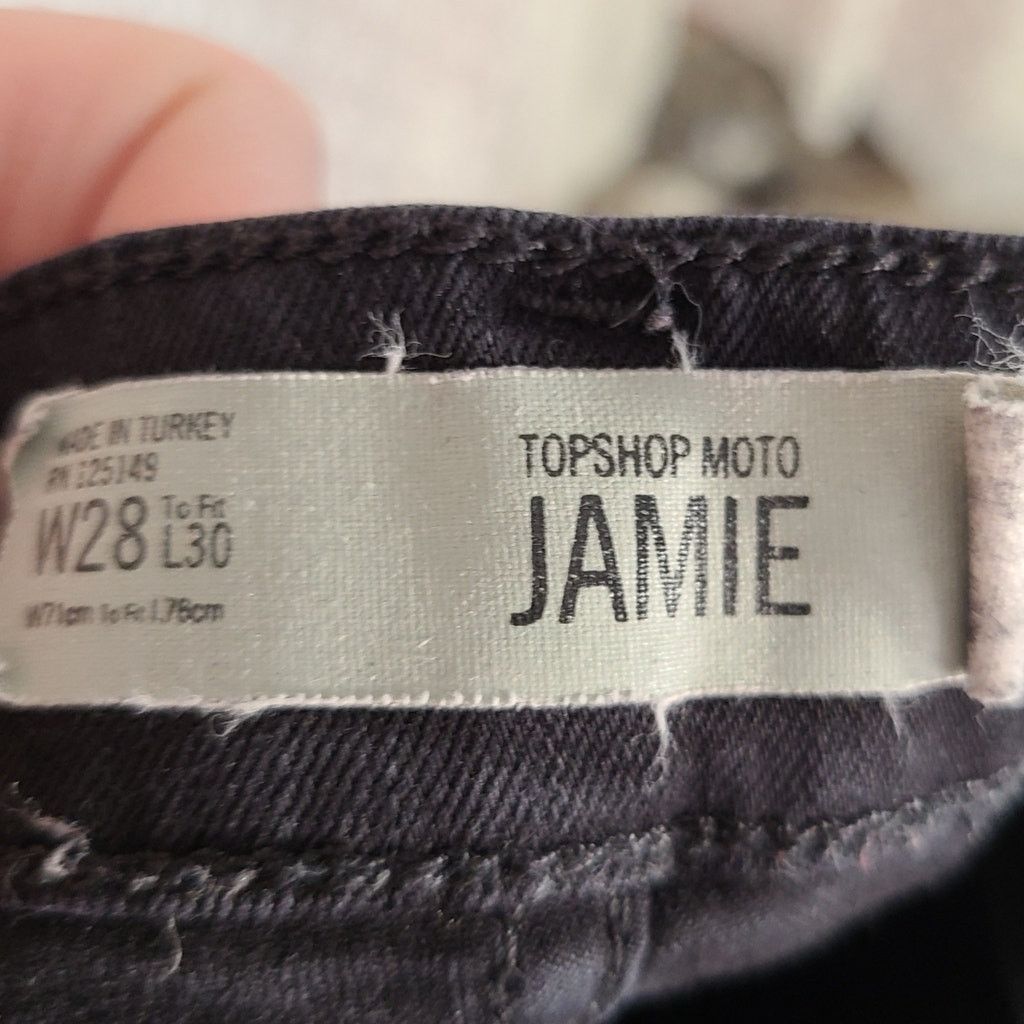 Topshop Topshop Moto Jamie black distressed skinny jeans w28 l30 Size 28" / US 6 / IT 42 - 5 Thumbnail