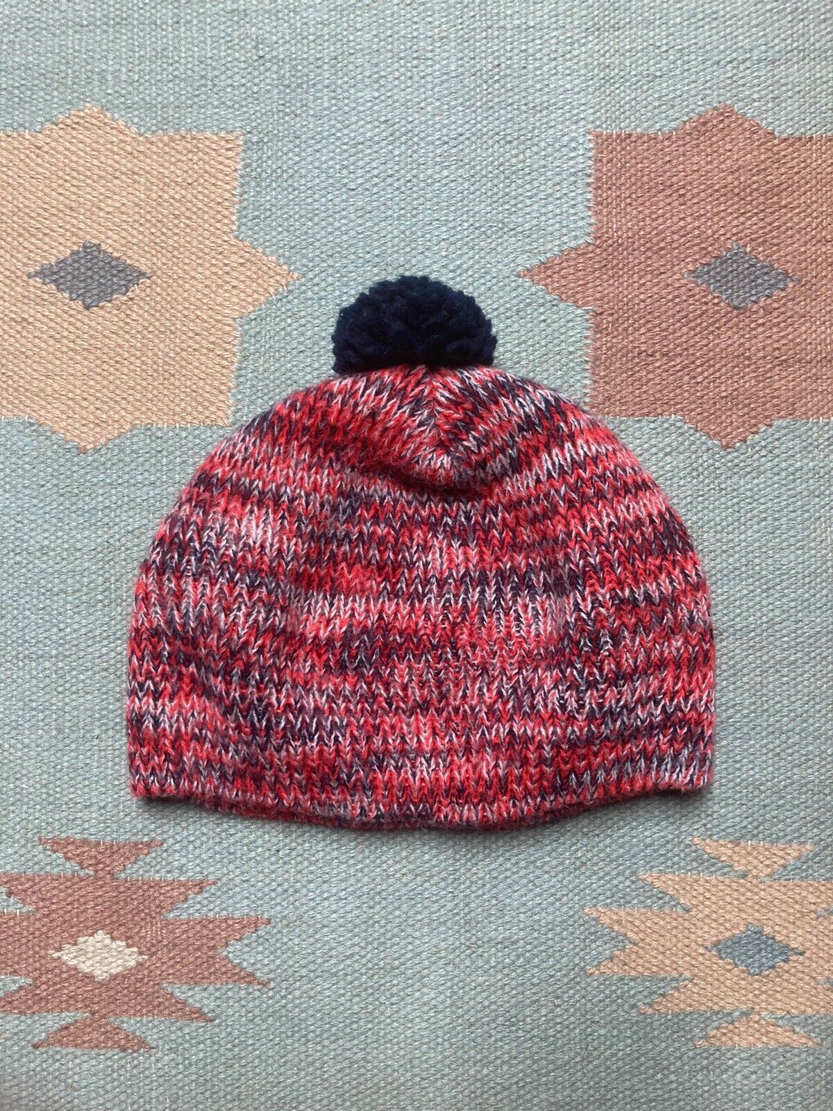 Vintage Vintage acrylic knit beanie Pom Pom winter hat fuzzy soft Size ONE SIZE - 2 Thumbnail