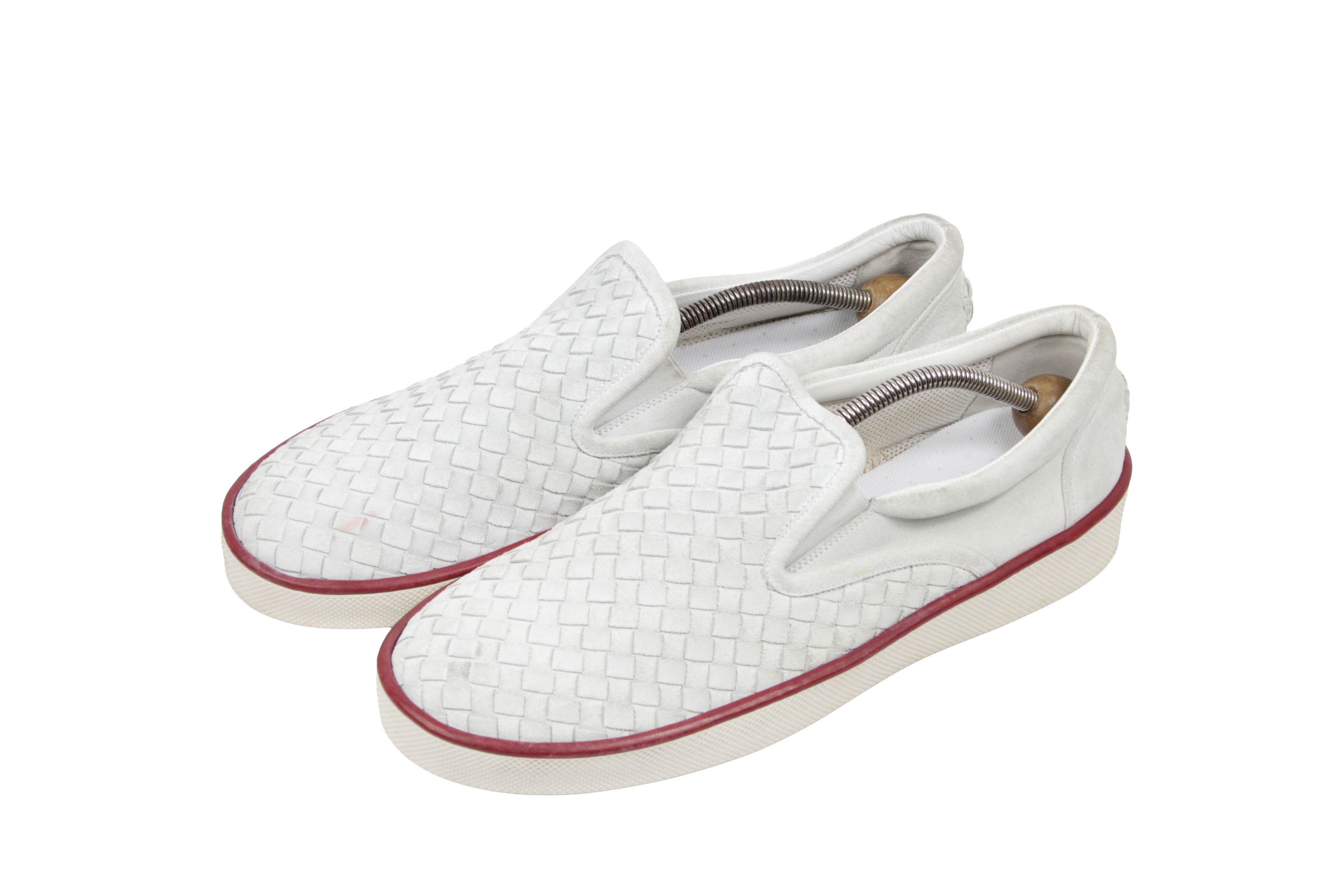 Bottega Veneta Intrecciato Woven Suede Slip Ons Size US 12 / EU 45 - 3 Thumbnail