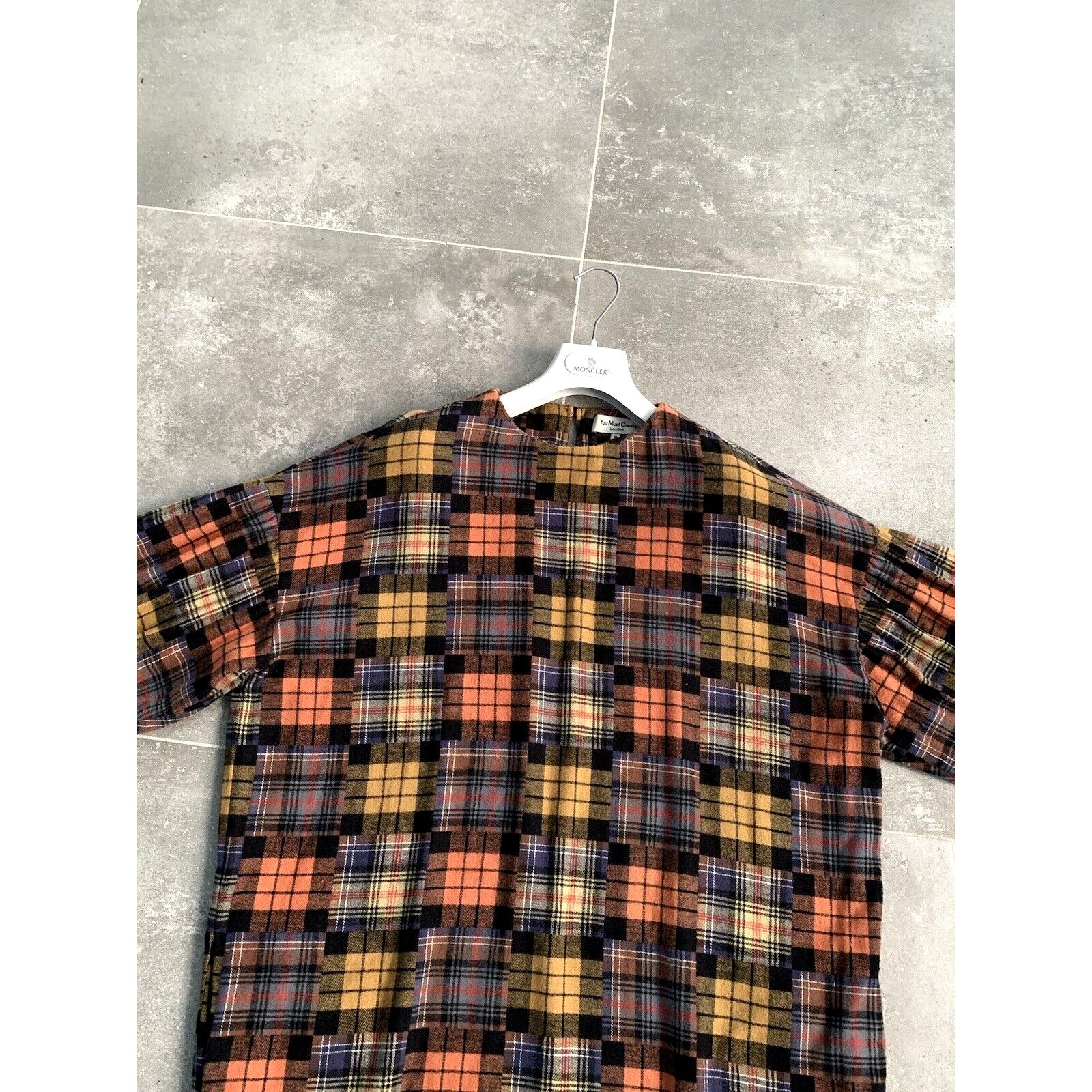 Designer × YMC OVERSIZED Womens YMC Ballon Sleeves Checked Dress Tunic SZ M Size M / US 6-8 / IT 42-44 - 12 Thumbnail