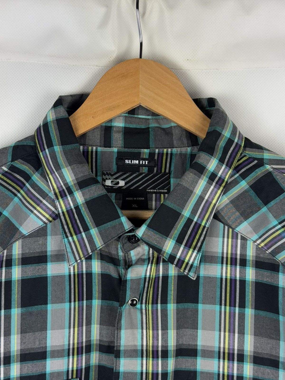 Oakley Oakley Short Sleeve Checked Western Outdoor Button Up Shirt Size US XL / EU 56 / 4 - 8 Thumbnail