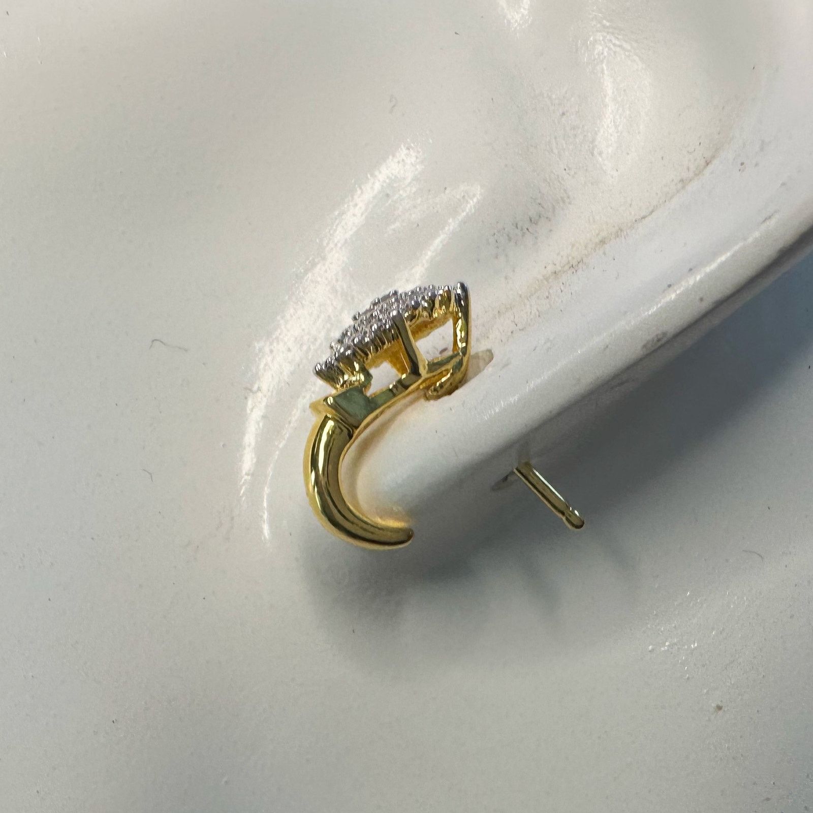 Other Diamond Accented Marquise Cluster Earrings 14kt Gold plate Size ONE SIZE - 6 Thumbnail