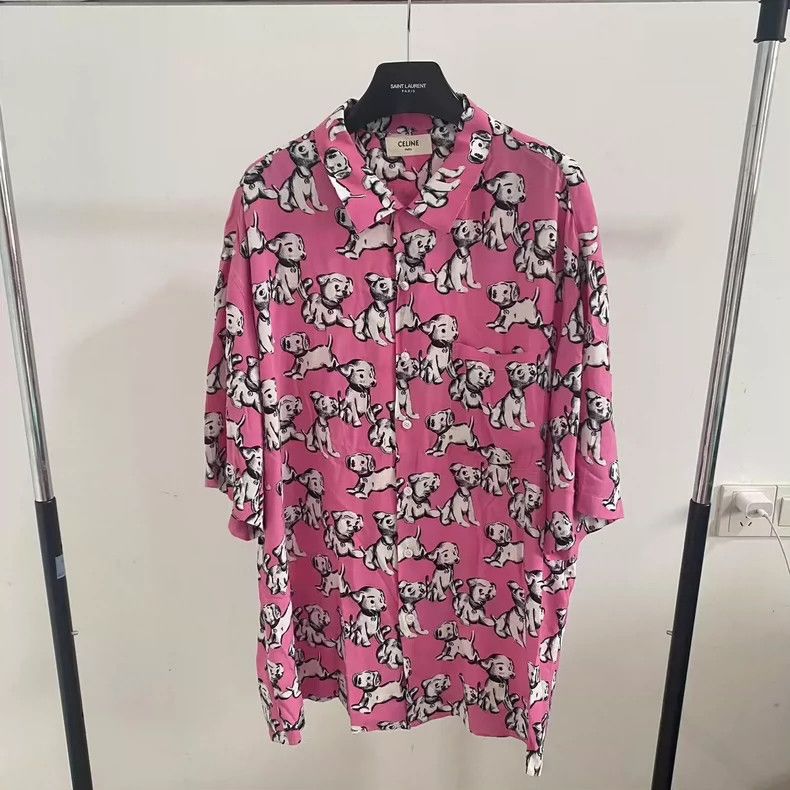 Celine Celine 22SS Pink Puppy Short Sleeve Shirt 2503-Nextarrow Size US XXS / EU 40 - 1 Thumbnail
