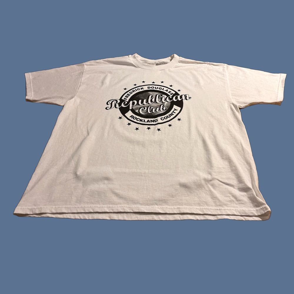 Hanes VINTAGE Fredrick Douglass Republican Club Rockland County Shirt Men’s XL White Hanes T-Shirt Graphic Print Logo 2000s Retro City Classic Size US XL / EU 56 / 4 - 1 Thumbnail