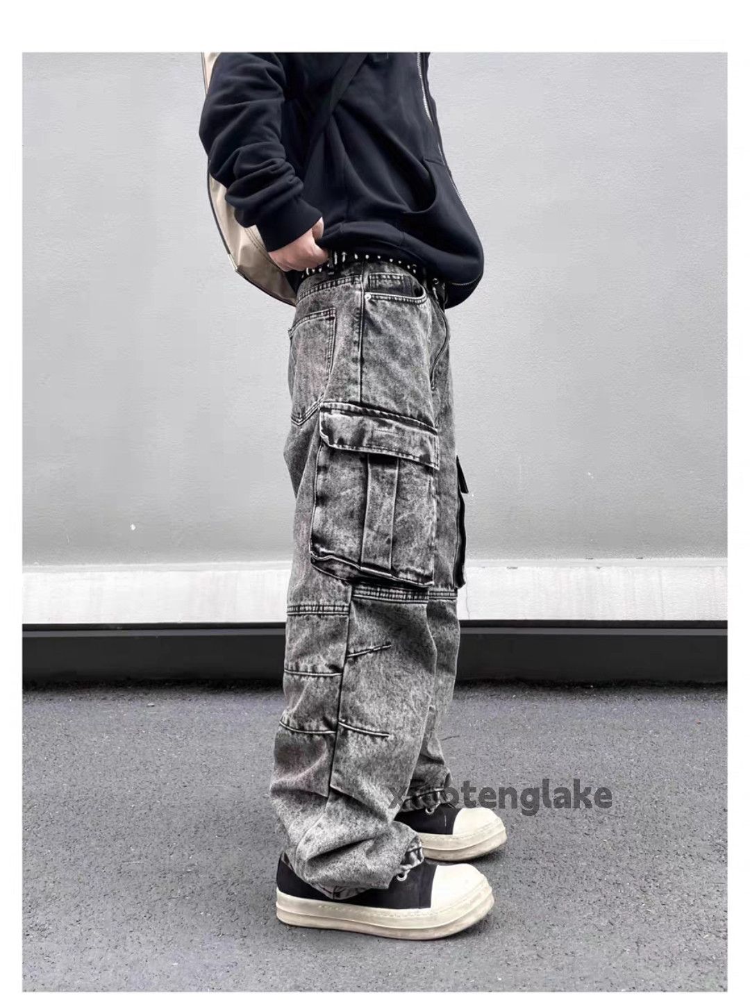 Jean × Vintage utility washed faded loose baggy hiphop cargo jeans Size US 34 / EU 50 - 7 Thumbnail
