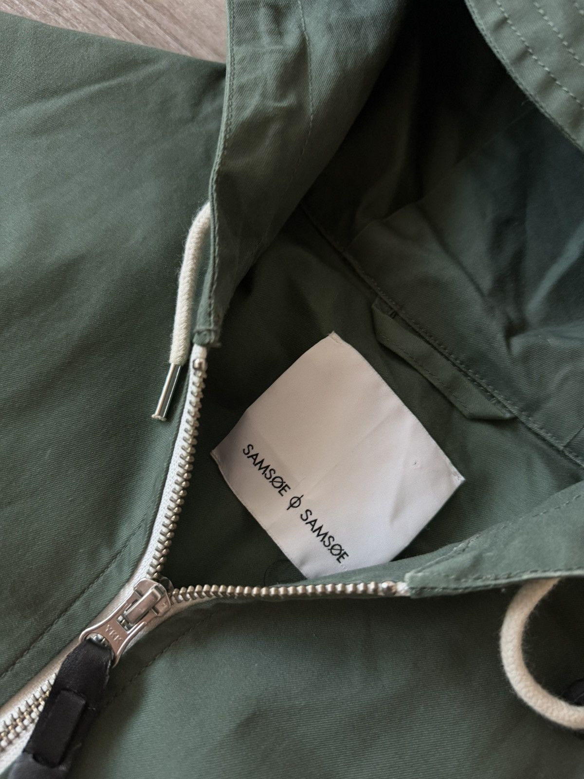 Samsoe Samsoe Samsoe Samsoe Dalgarno Thyme Waxed Waterproof Jacket Size US L / EU 52-54 / 3 - 14 Thumbnail