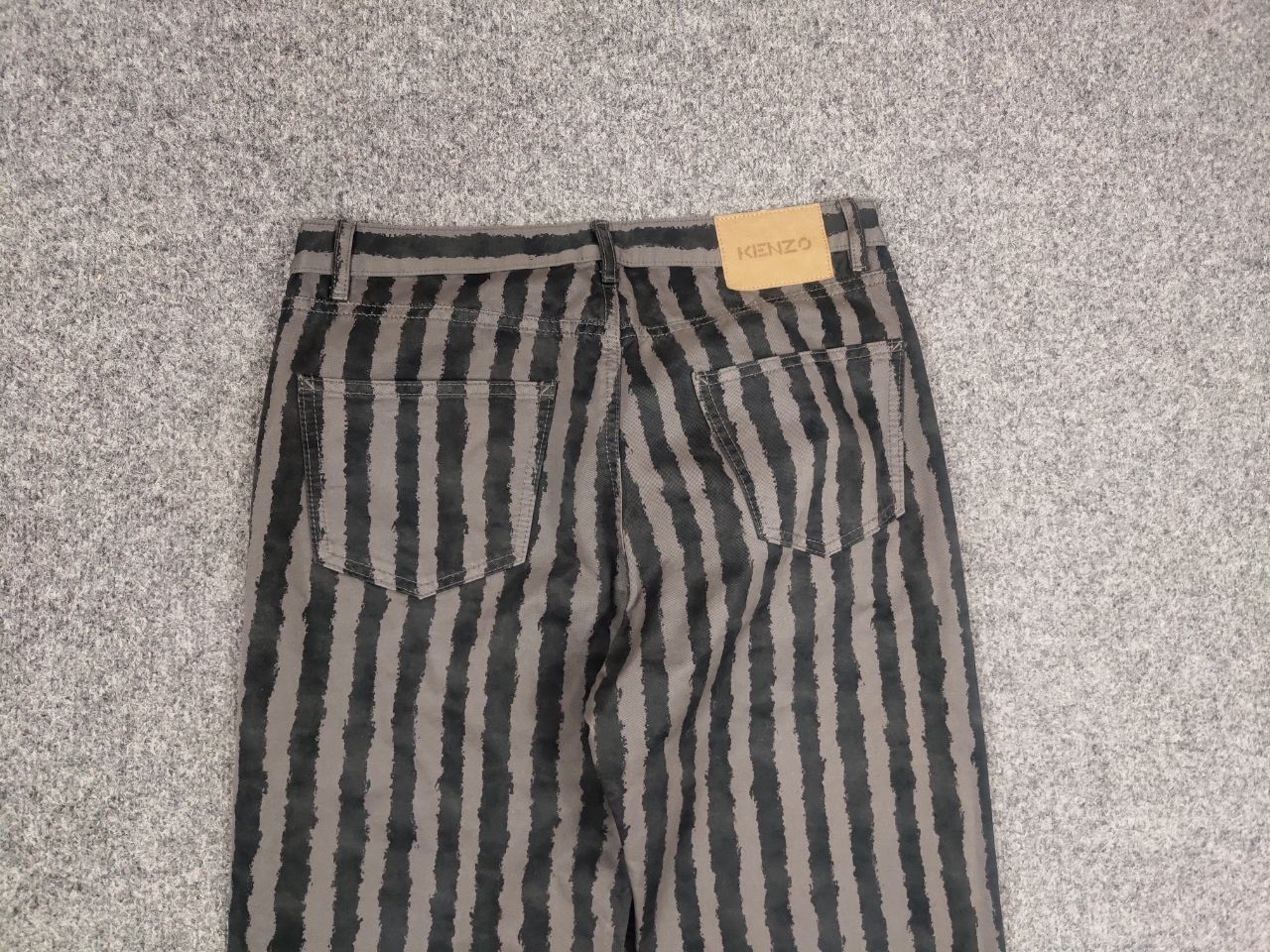Kenzo Kenzo Design Dark Gray Striped Casual Canvas Mens Pants Size US 30 / EU 46 - 6 Thumbnail
