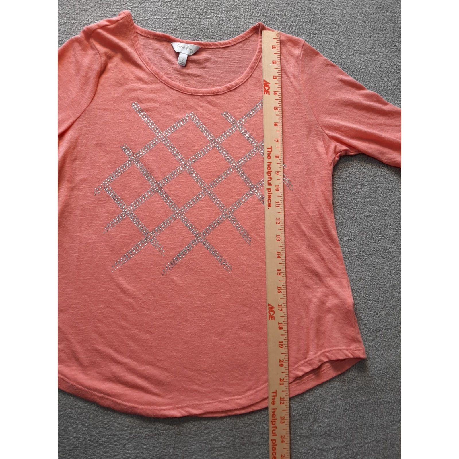 Vintage Coral Bay Shirt Womens Small S Pink Short Sleeve Casual Blouse Size S / US 4 / IT 40 - 4 Thumbnail