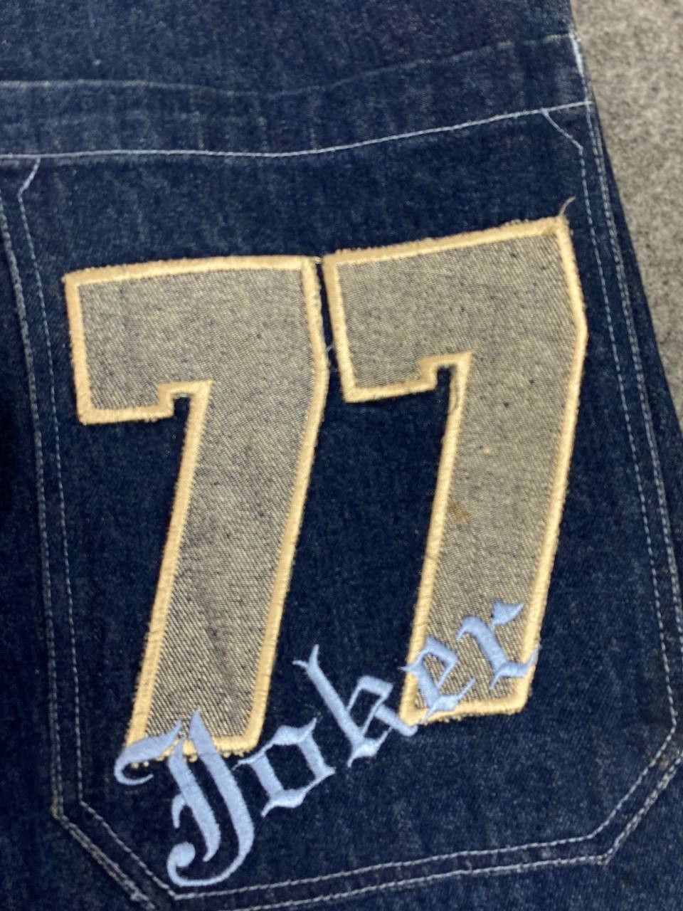 Japanese Brand vintage joker baggy denim nice design Size US 33 - 4 Thumbnail