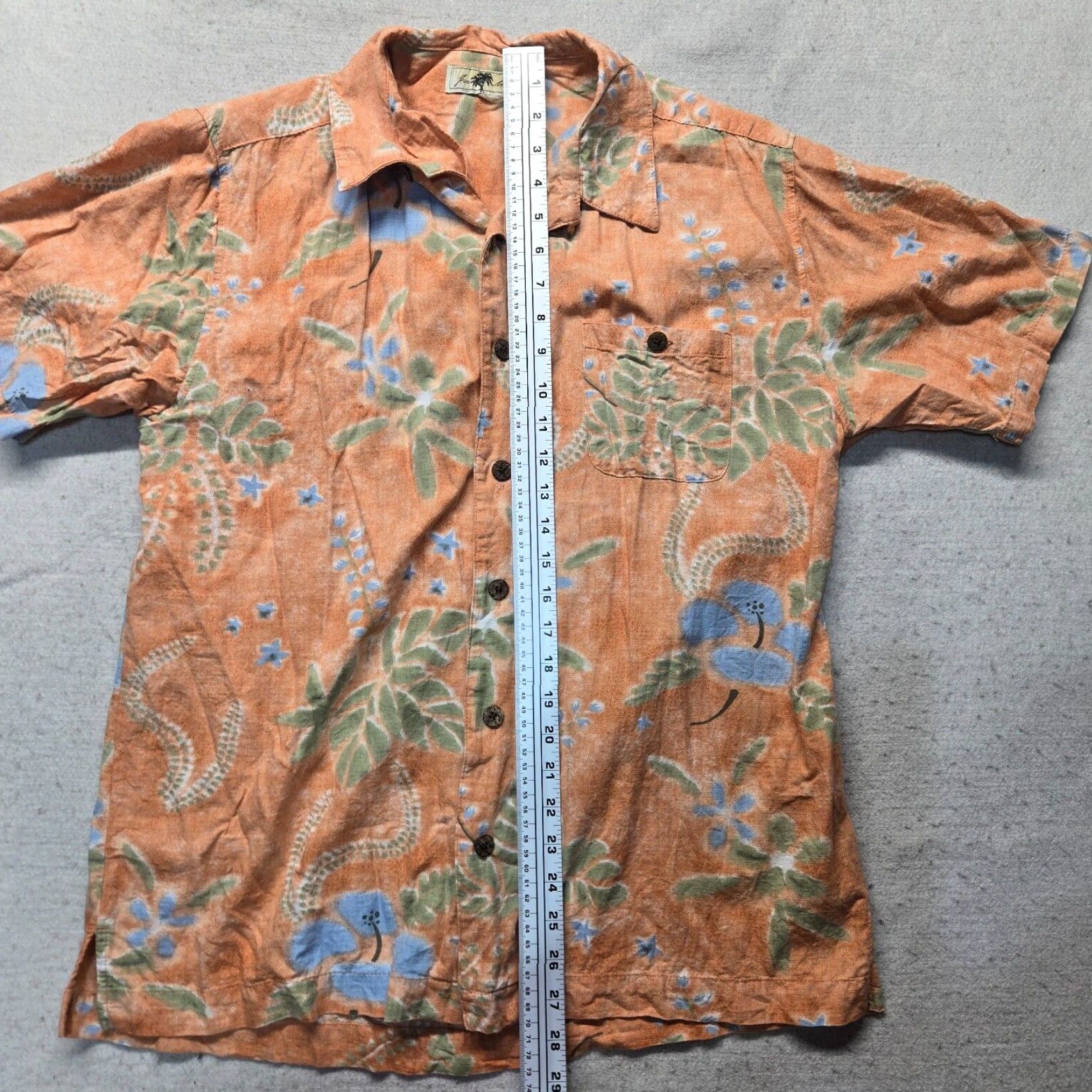 Vintage VINTAGE Joe Marlin Hawaiian Shirt Men Large Orange Tropical Beach Aloha Short Sleeve Cotton Rayon Size US L / EU 52-54 / 3 - 5 Thumbnail