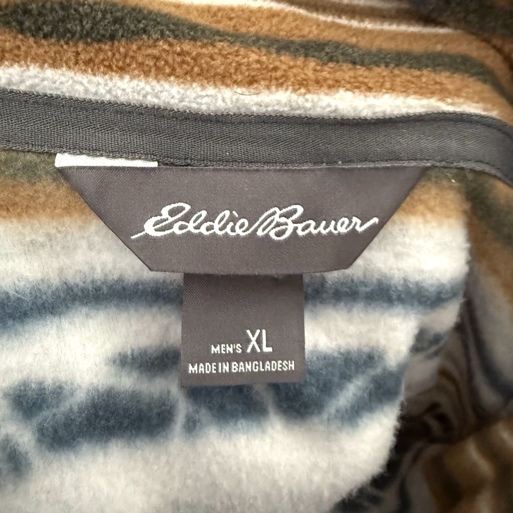 Eddie Bauer Eddie Bauer 1/4 Zip Pullover Mens XL Lightweight Fleece Striped Blue Jacket Sweatshirt Size US XL / EU 56 / 4 - 2 Thumbnail