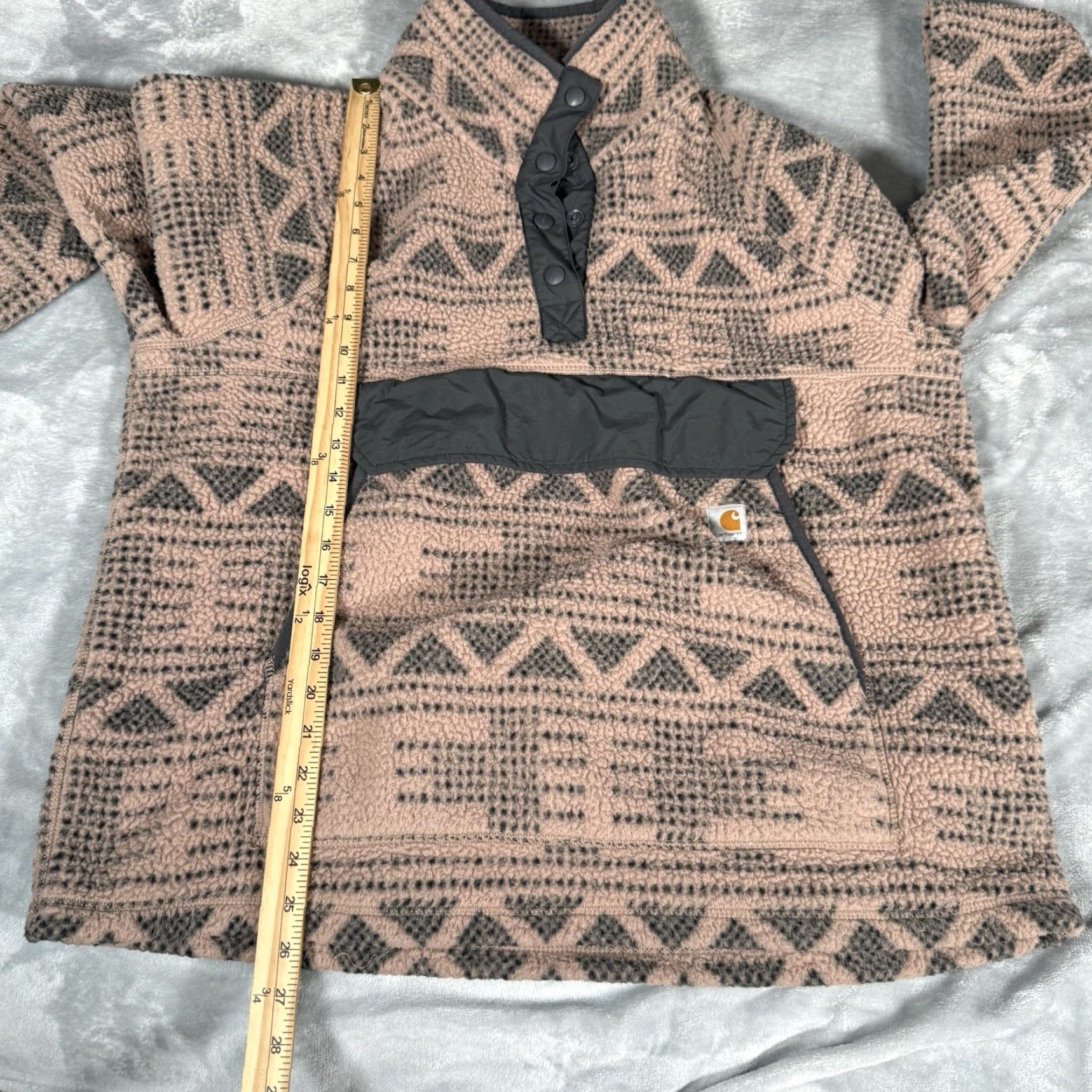 Carhartt VINTAGE Carhartt Quarter Snap Fleece Pullover Womens XL Aztec Desert Taupe Pink Size XL / US 12-14 / IT 48-50 - 7 Thumbnail